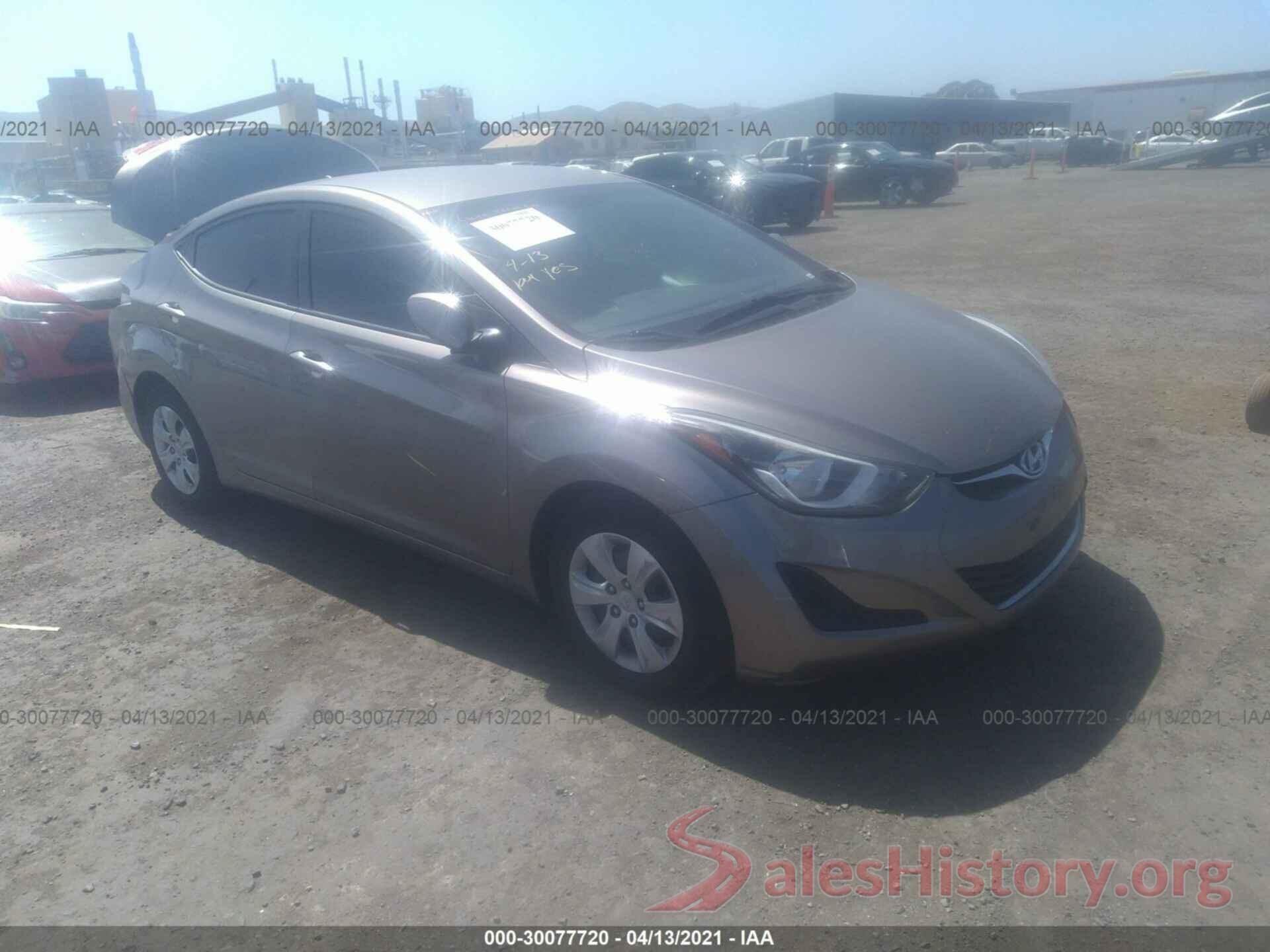 5NPDH4AE6GH675280 2016 HYUNDAI ELANTRA