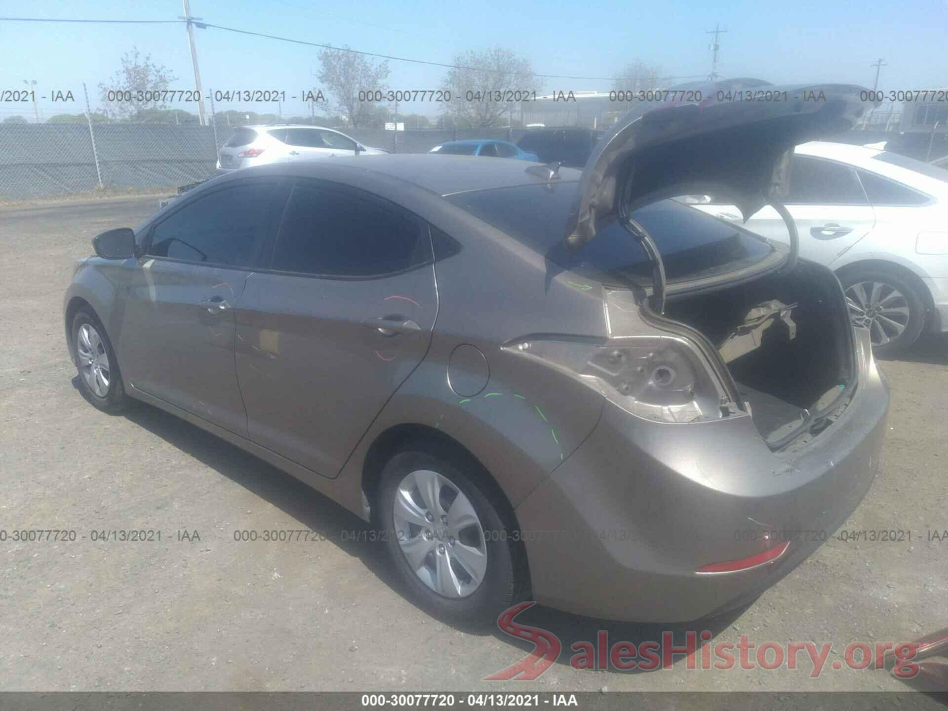 5NPDH4AE6GH675280 2016 HYUNDAI ELANTRA