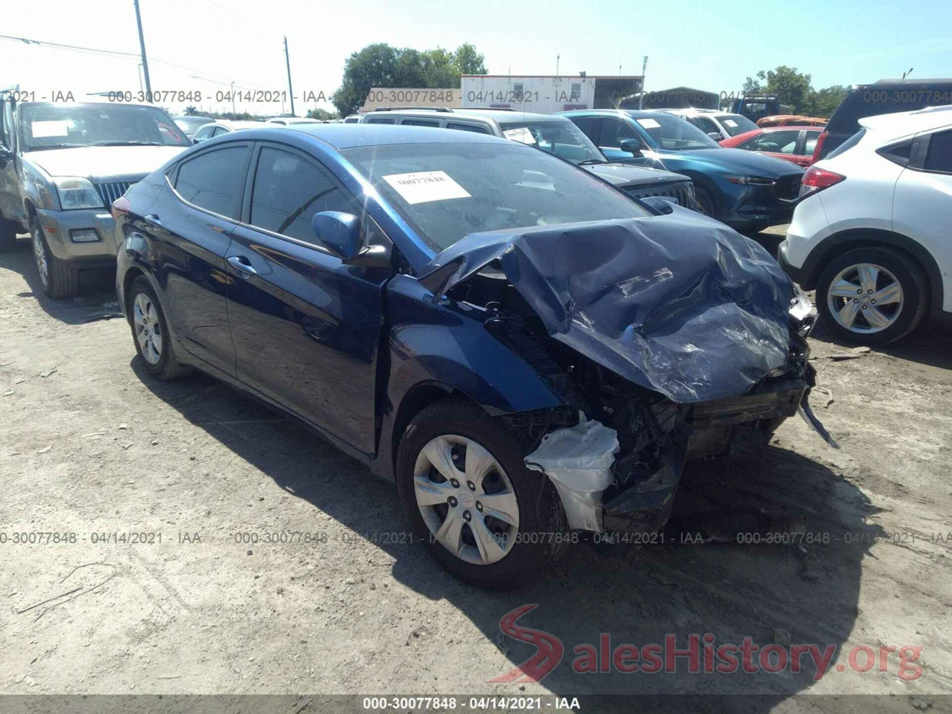 5NPDH4AE3GH736780 2016 HYUNDAI ELANTRA