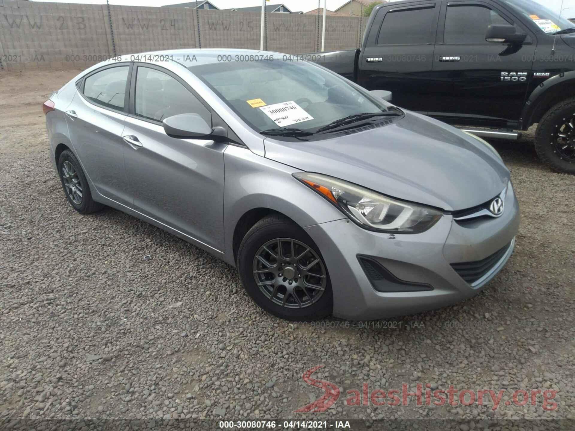 5NPDH4AE5GH754844 2016 HYUNDAI ELANTRA