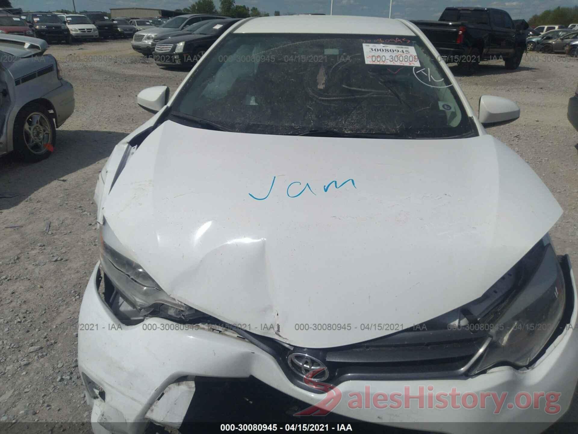 5YFBURHE9GP546586 2016 TOYOTA COROLLA