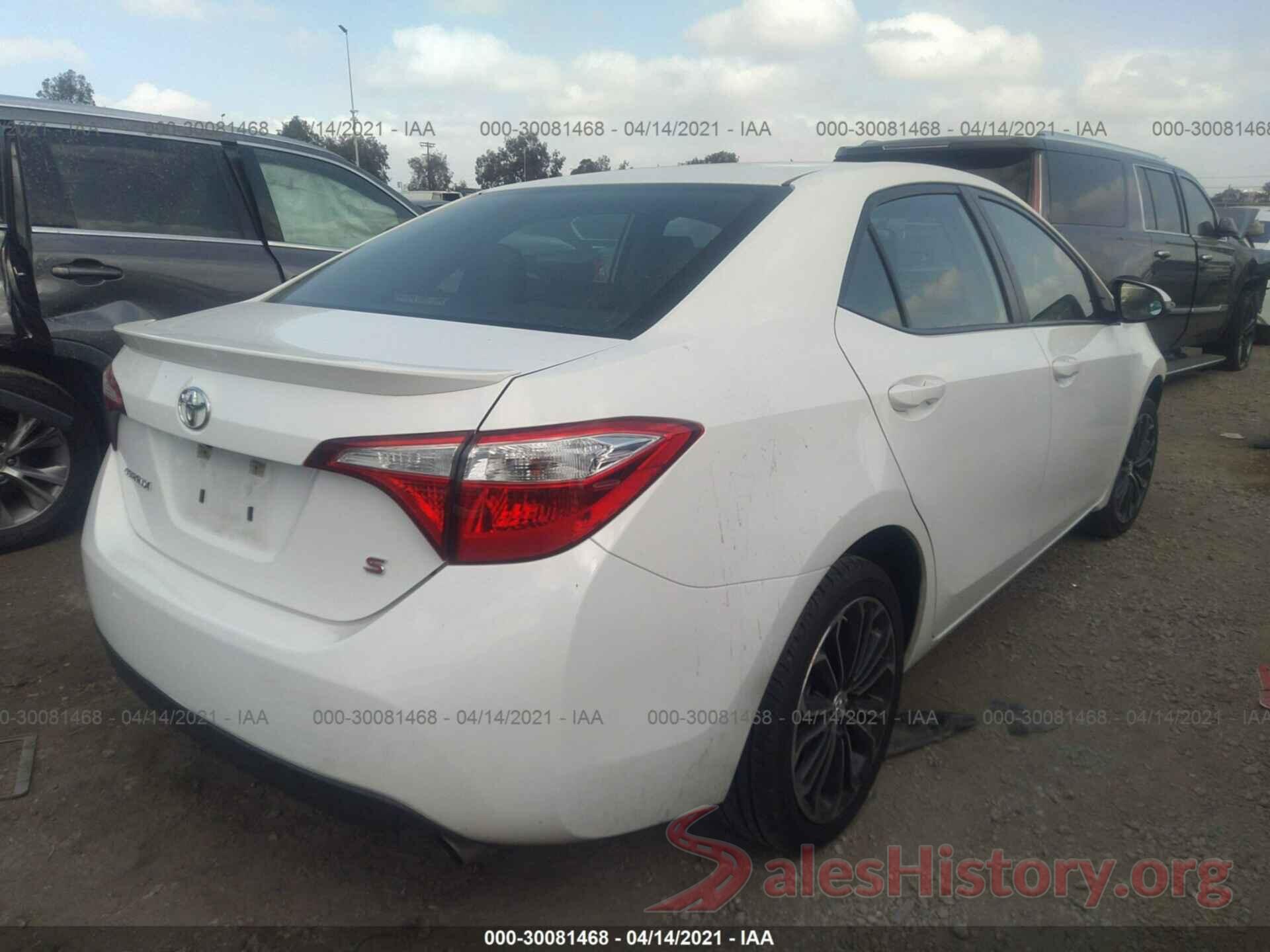 5YFBURHE6GP437700 2016 TOYOTA COROLLA