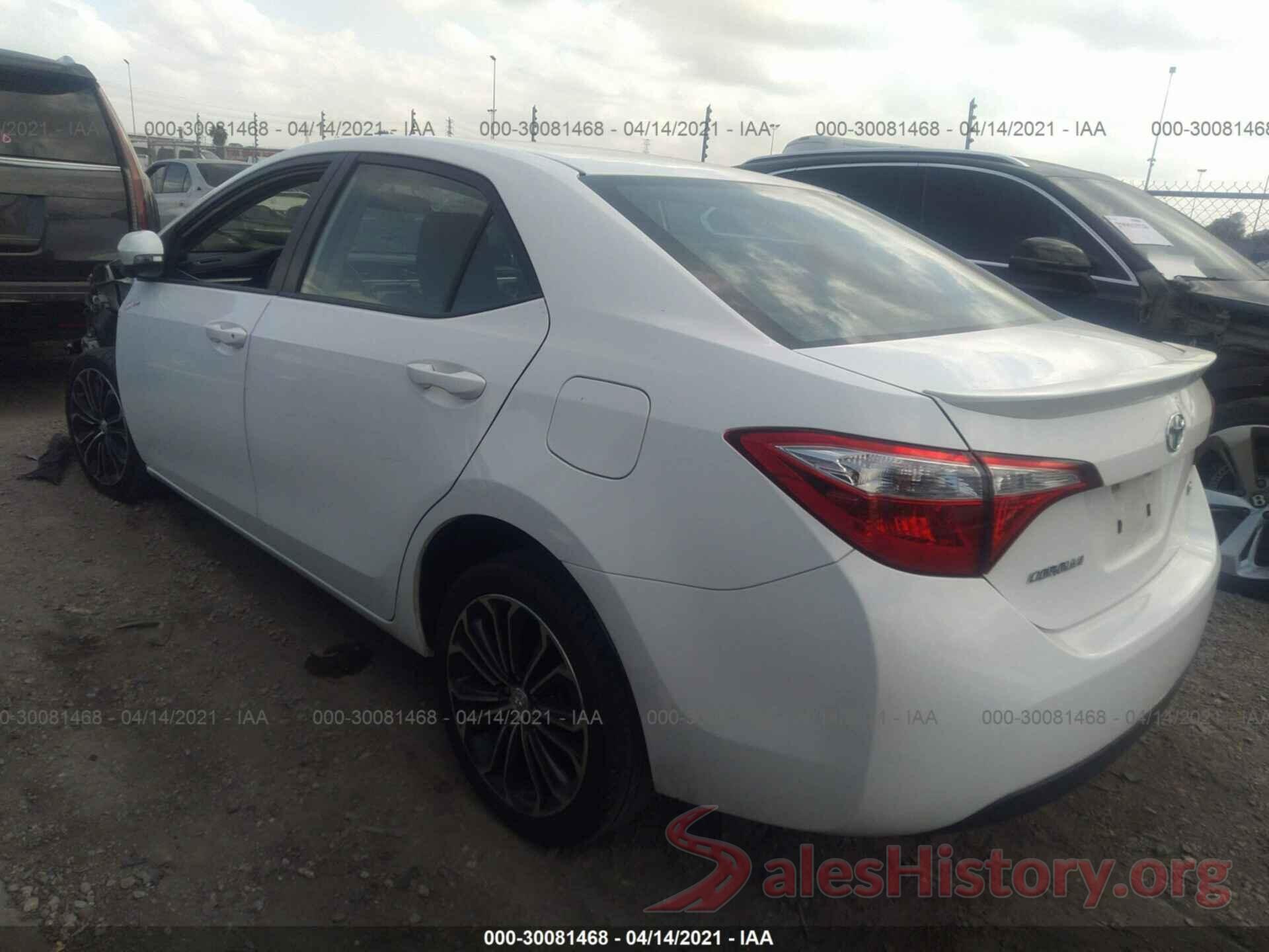 5YFBURHE6GP437700 2016 TOYOTA COROLLA