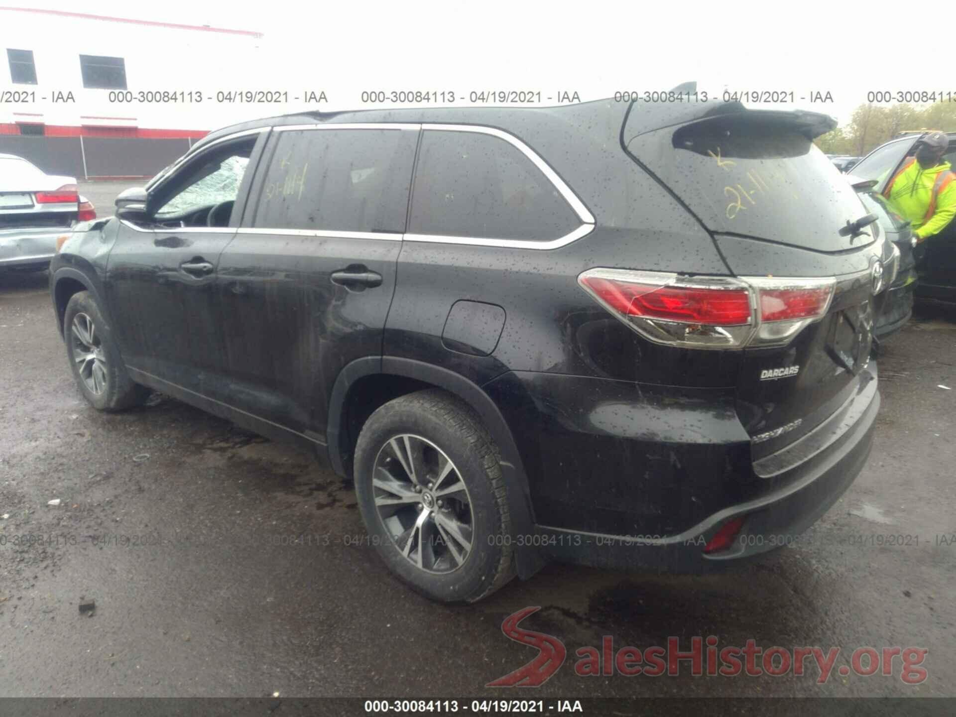 5TDJKRFH2GS501382 2016 TOYOTA HIGHLANDER