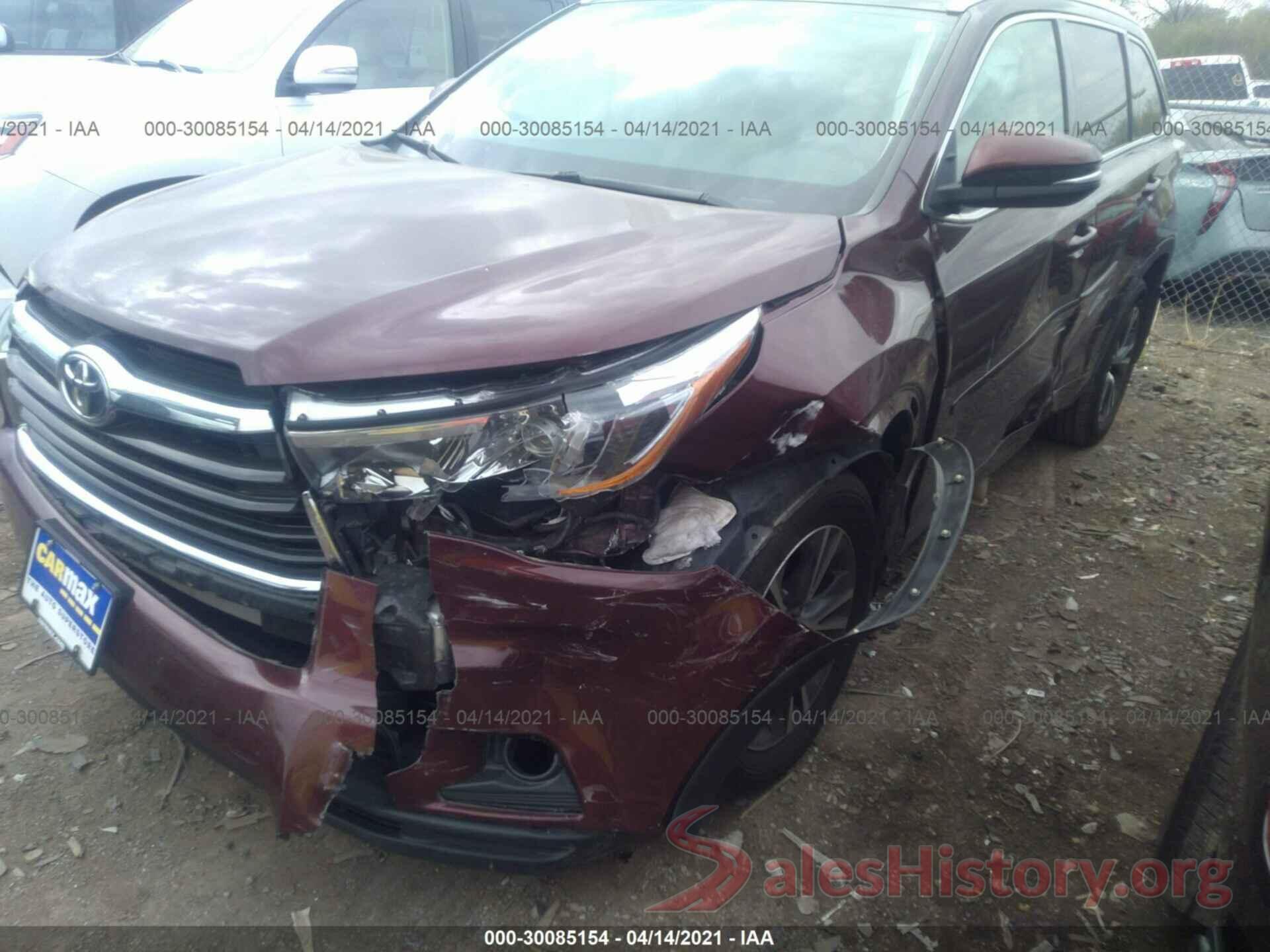 5TDJKRFH4GS347113 2016 TOYOTA HIGHLANDER