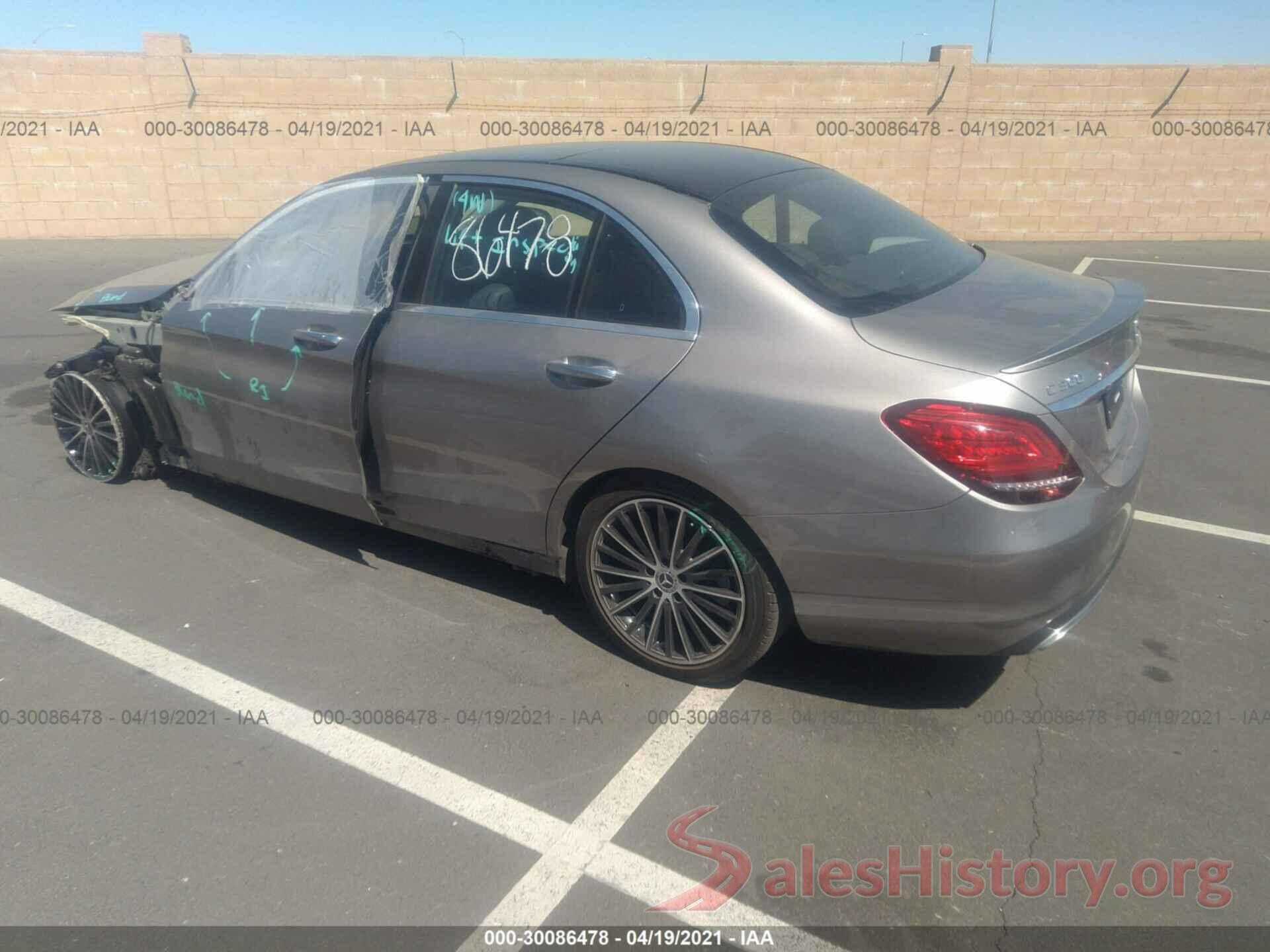 WDDWF8DB6KR502003 2019 MERCEDES-BENZ C-CLASS