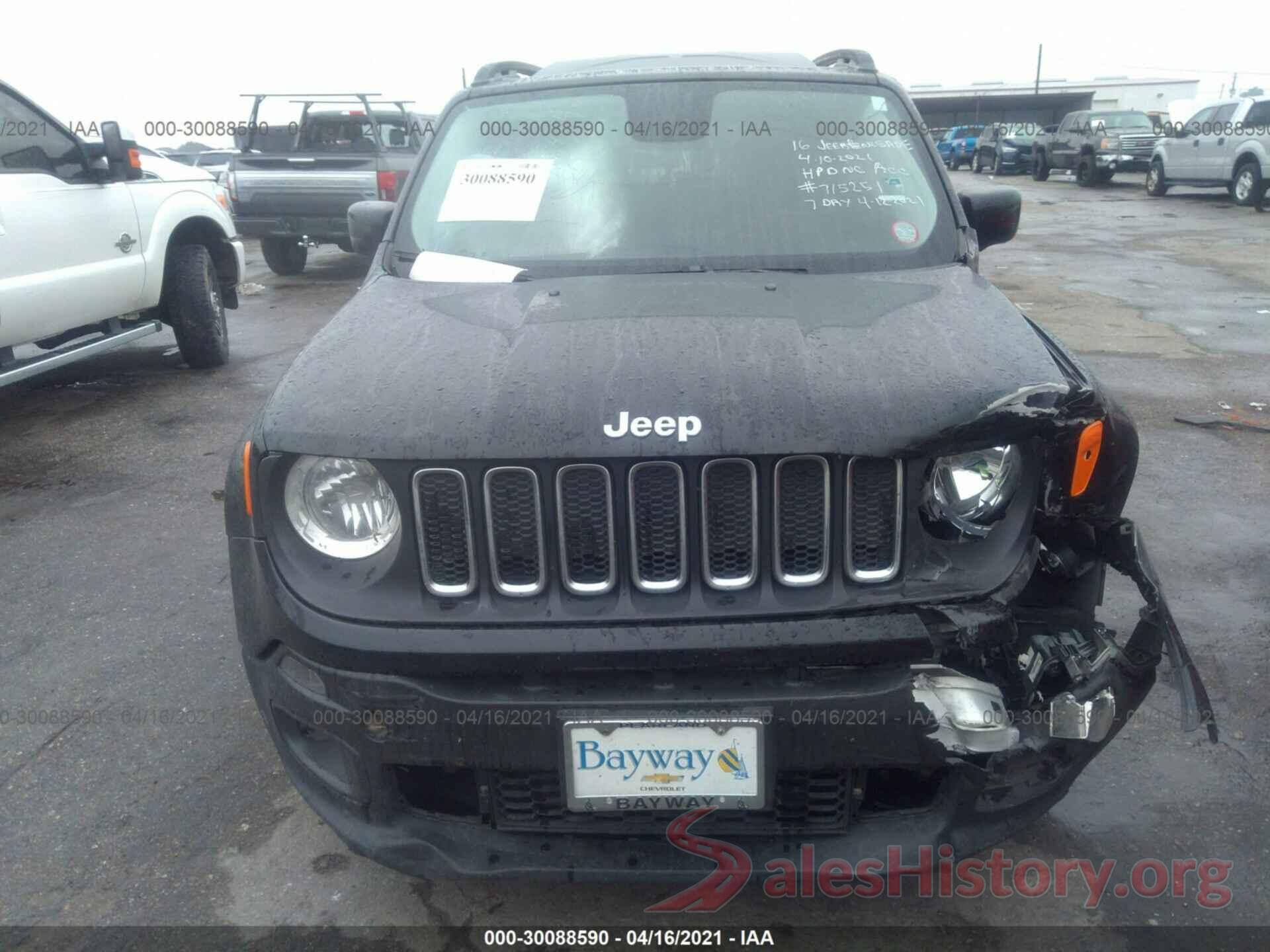 ZACCJABT4GPE23501 2016 JEEP RENEGADE