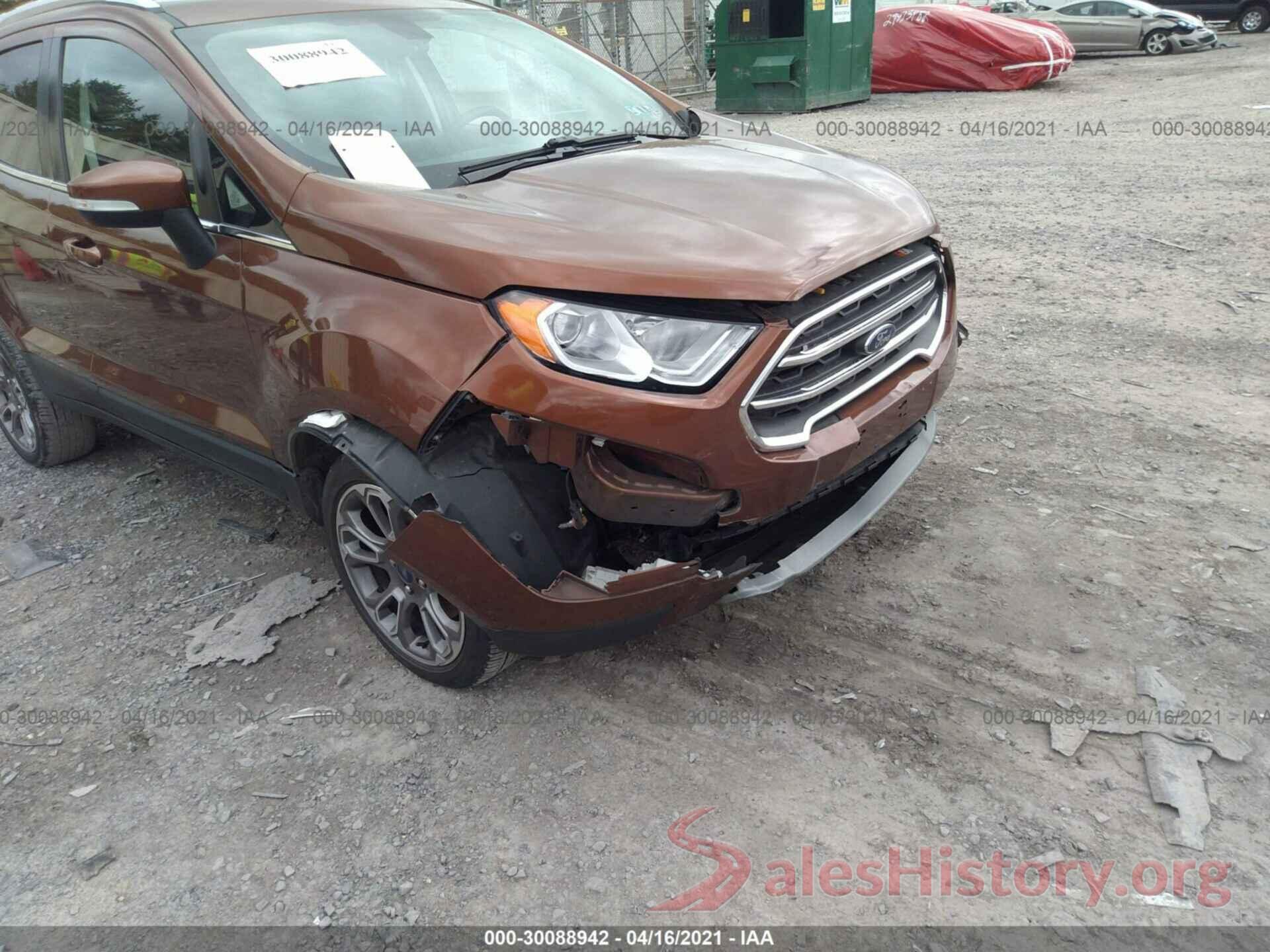 MAJ6S3KLXKC267733 2019 FORD ECOSPORT