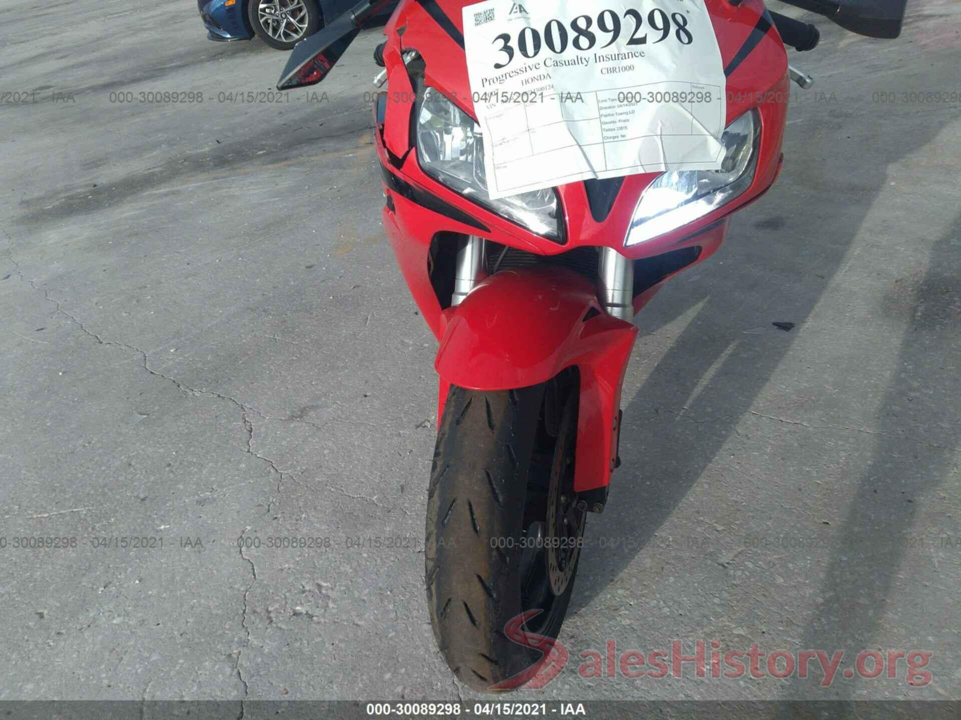 JH2SC57087M300124 2007 HONDA CBR1000