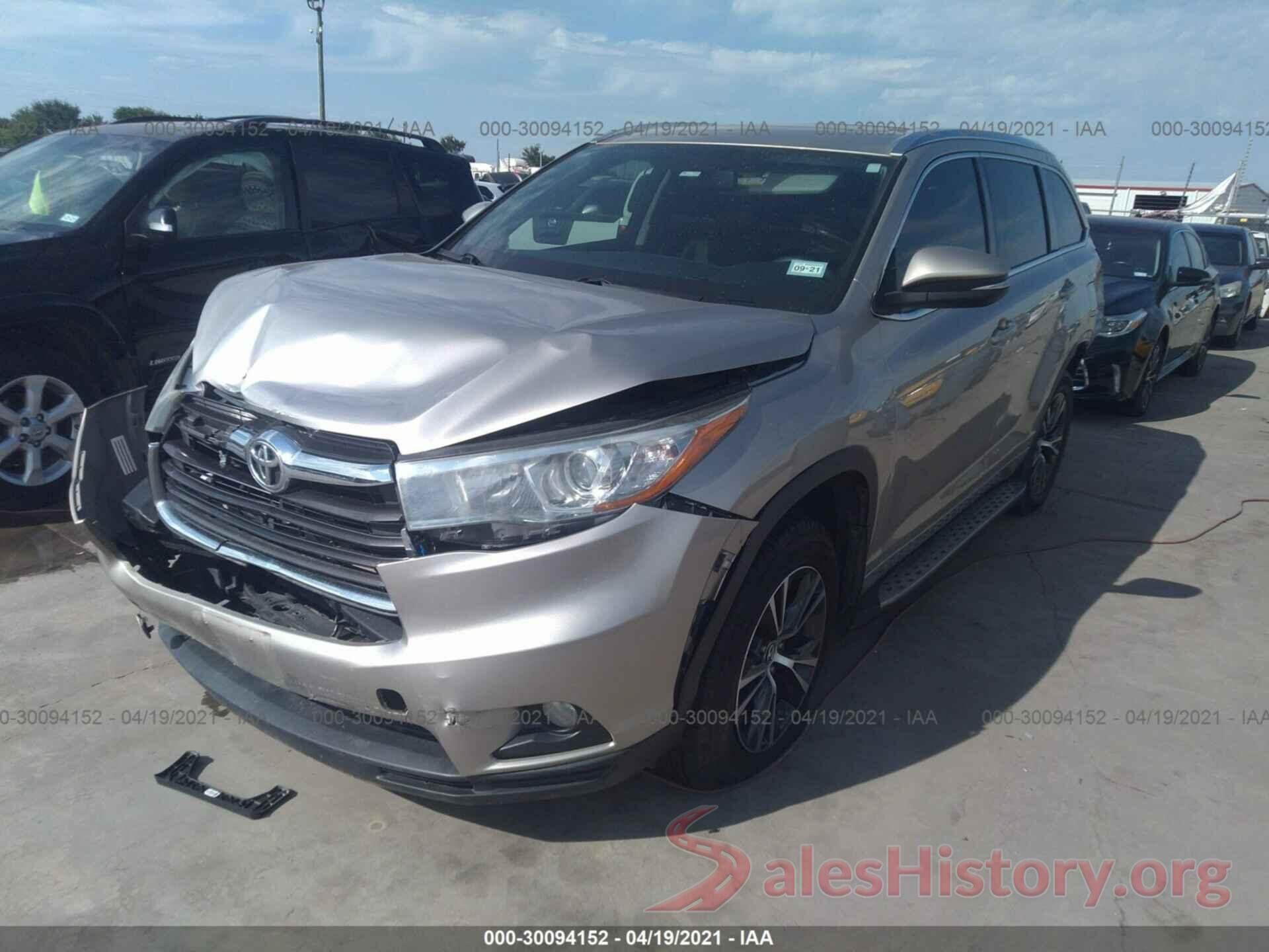 5TDKKRFH6GS158984 2016 TOYOTA HIGHLANDER