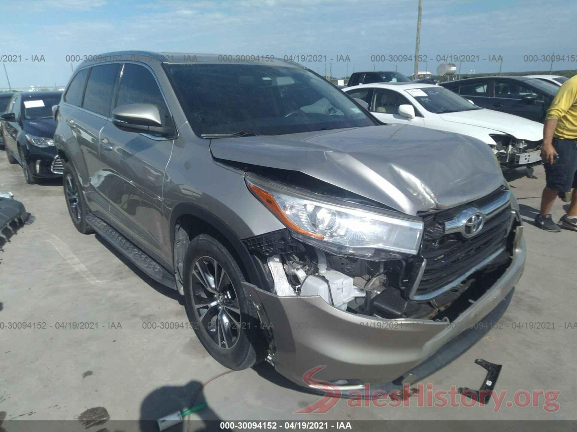 5TDKKRFH6GS158984 2016 TOYOTA HIGHLANDER