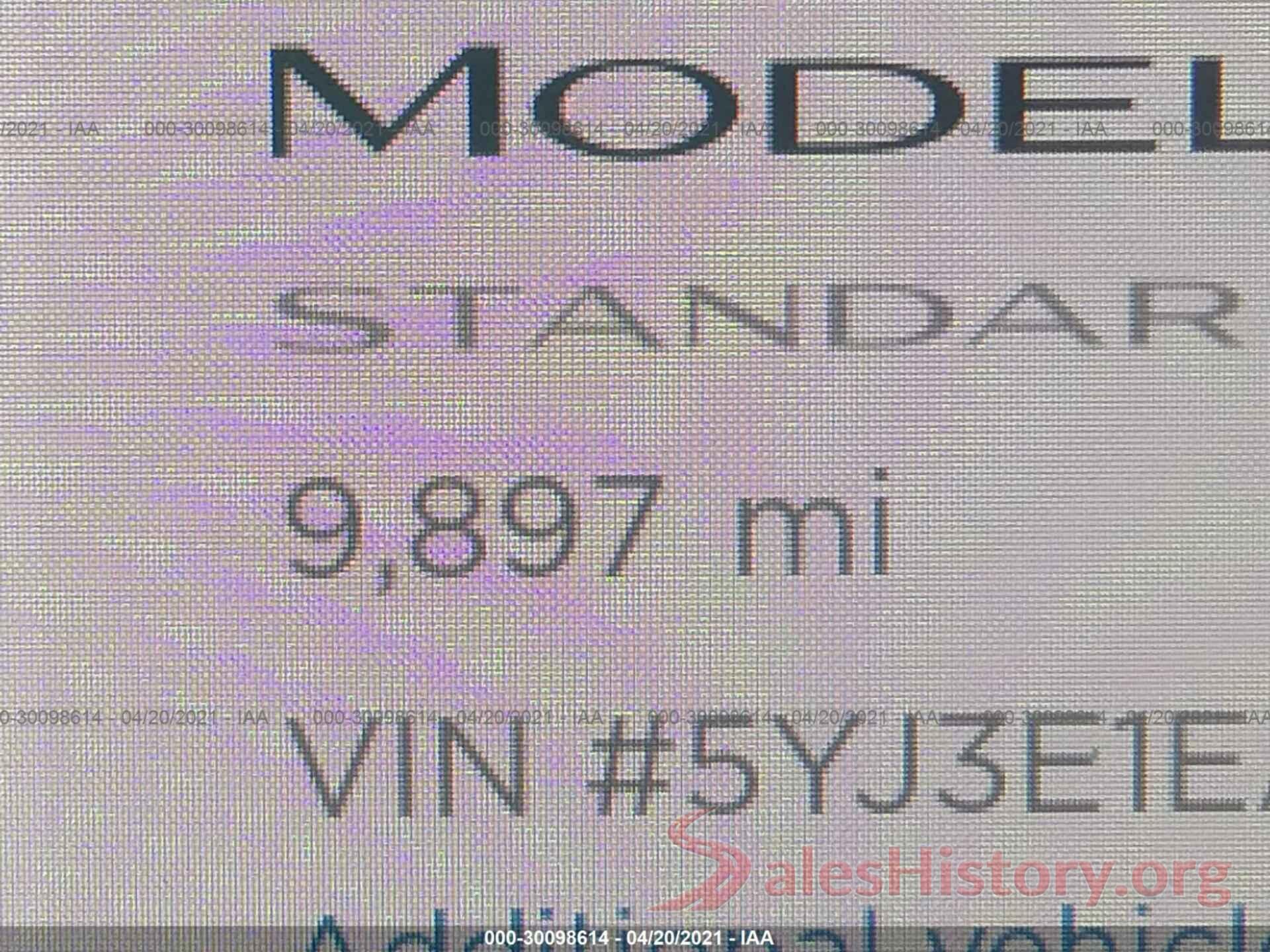 5YJ3E1EA5LF632956 2020 TESLA MODEL 3