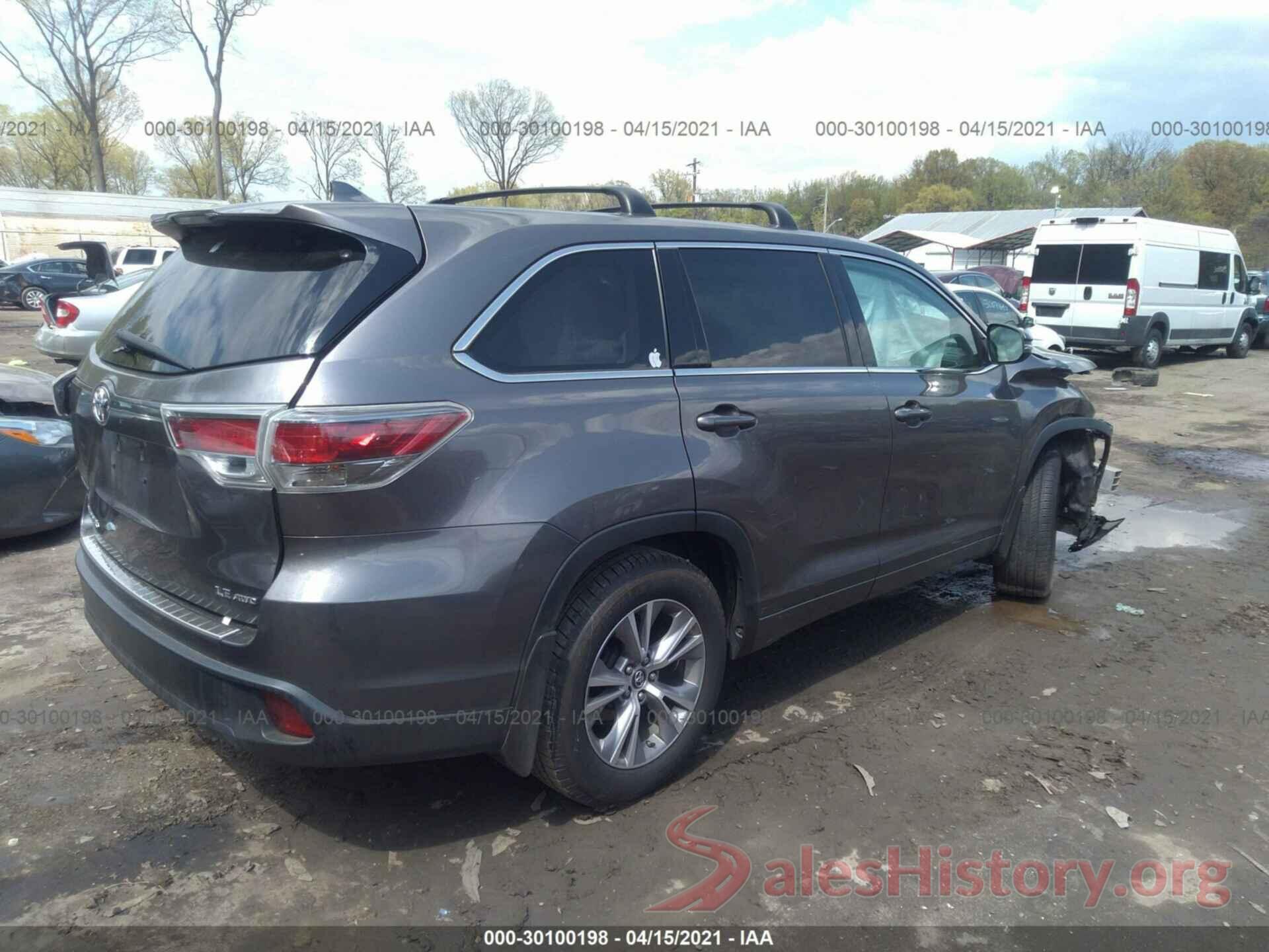 5TDBKRFH4GS286866 2016 TOYOTA HIGHLANDER