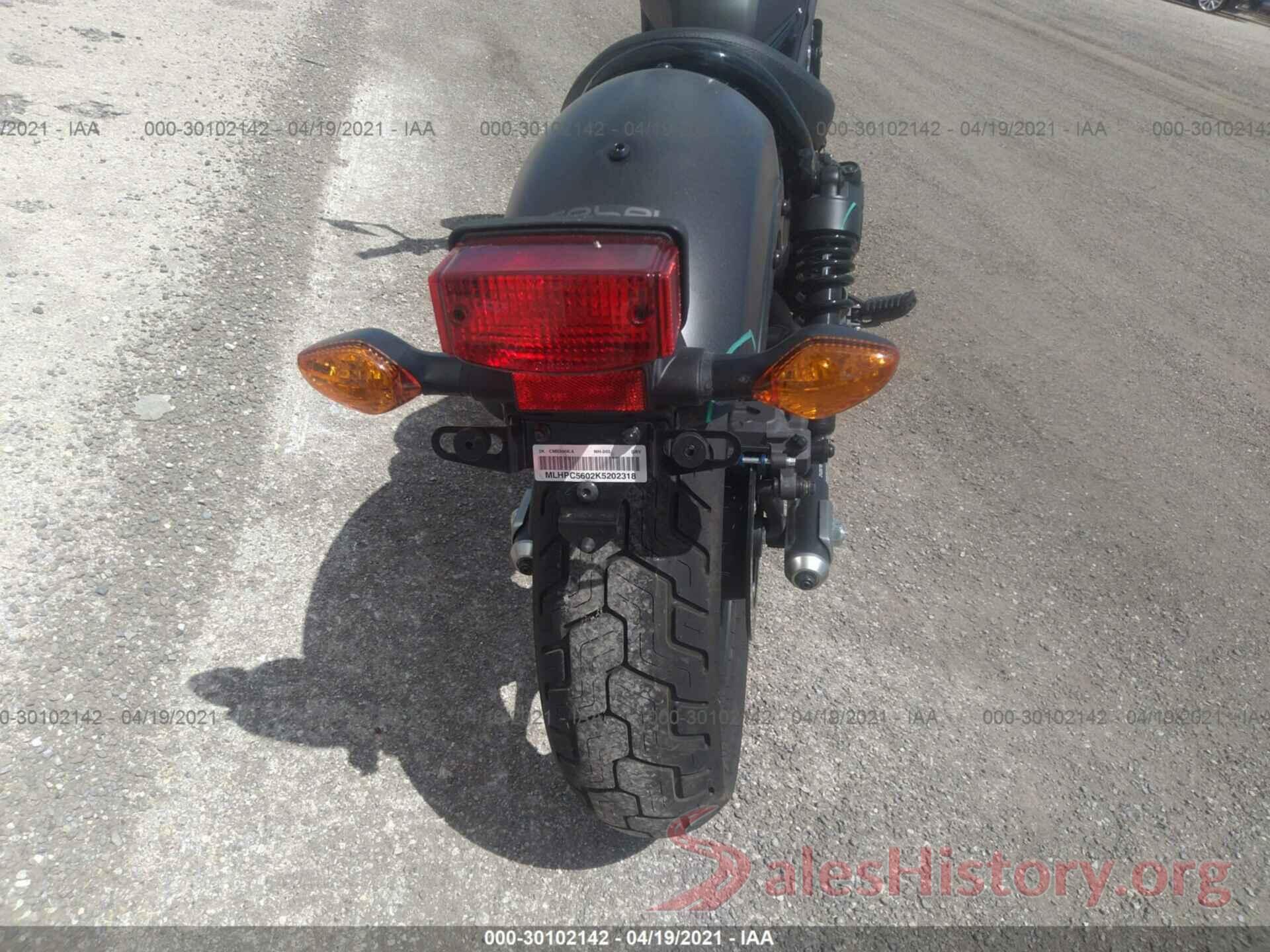 MLHPC5602K5202318 2019 HONDA CMX500