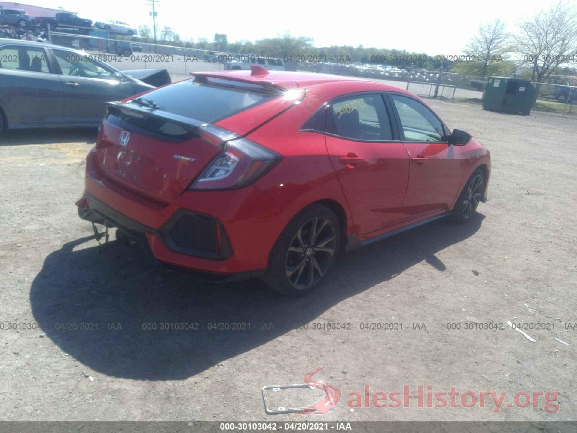 SHHFK7H43HU213007 2017 HONDA CIVIC HATCHBACK