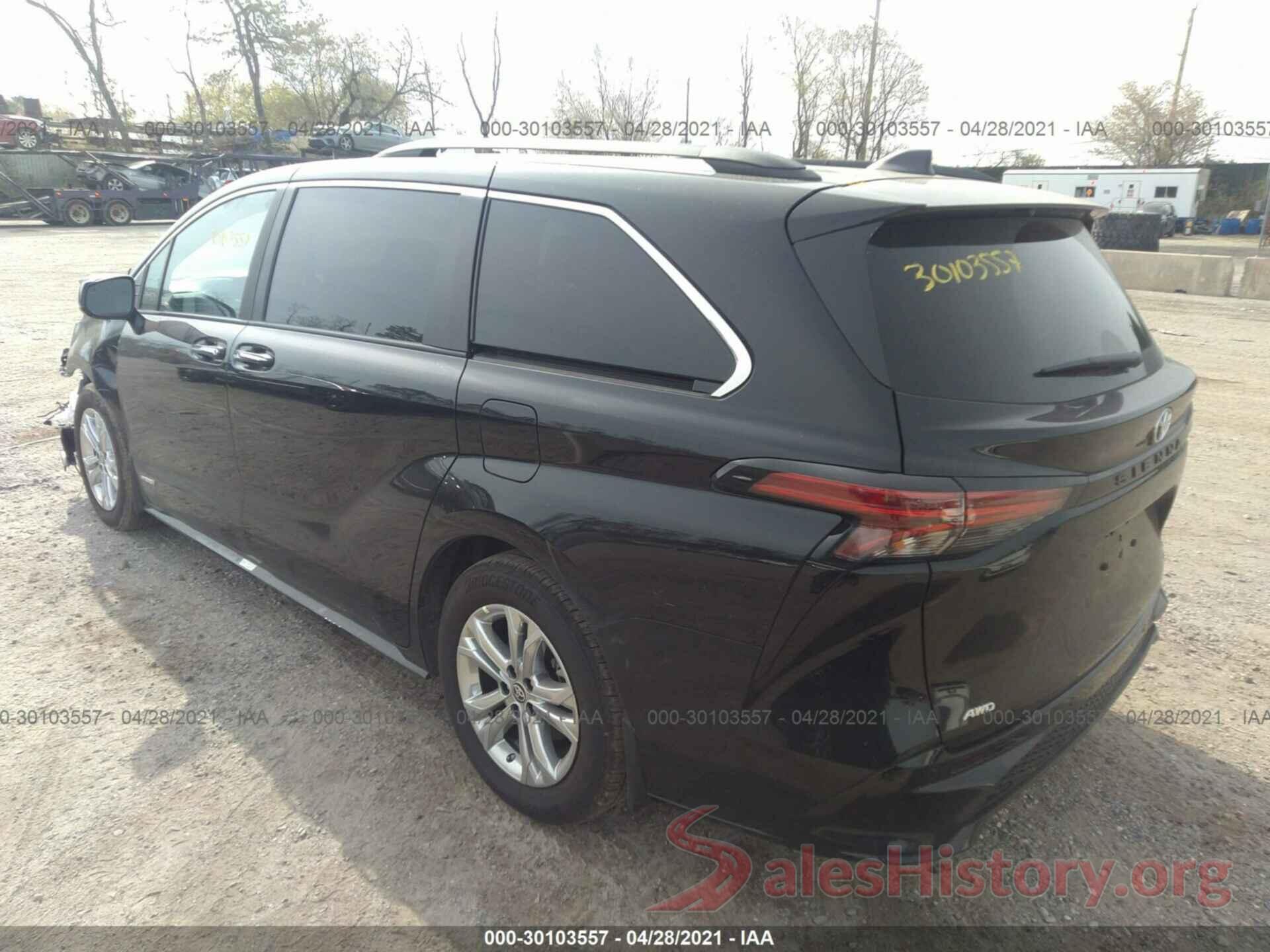 5TDDSKFC0MS003914 2021 TOYOTA SIENNA