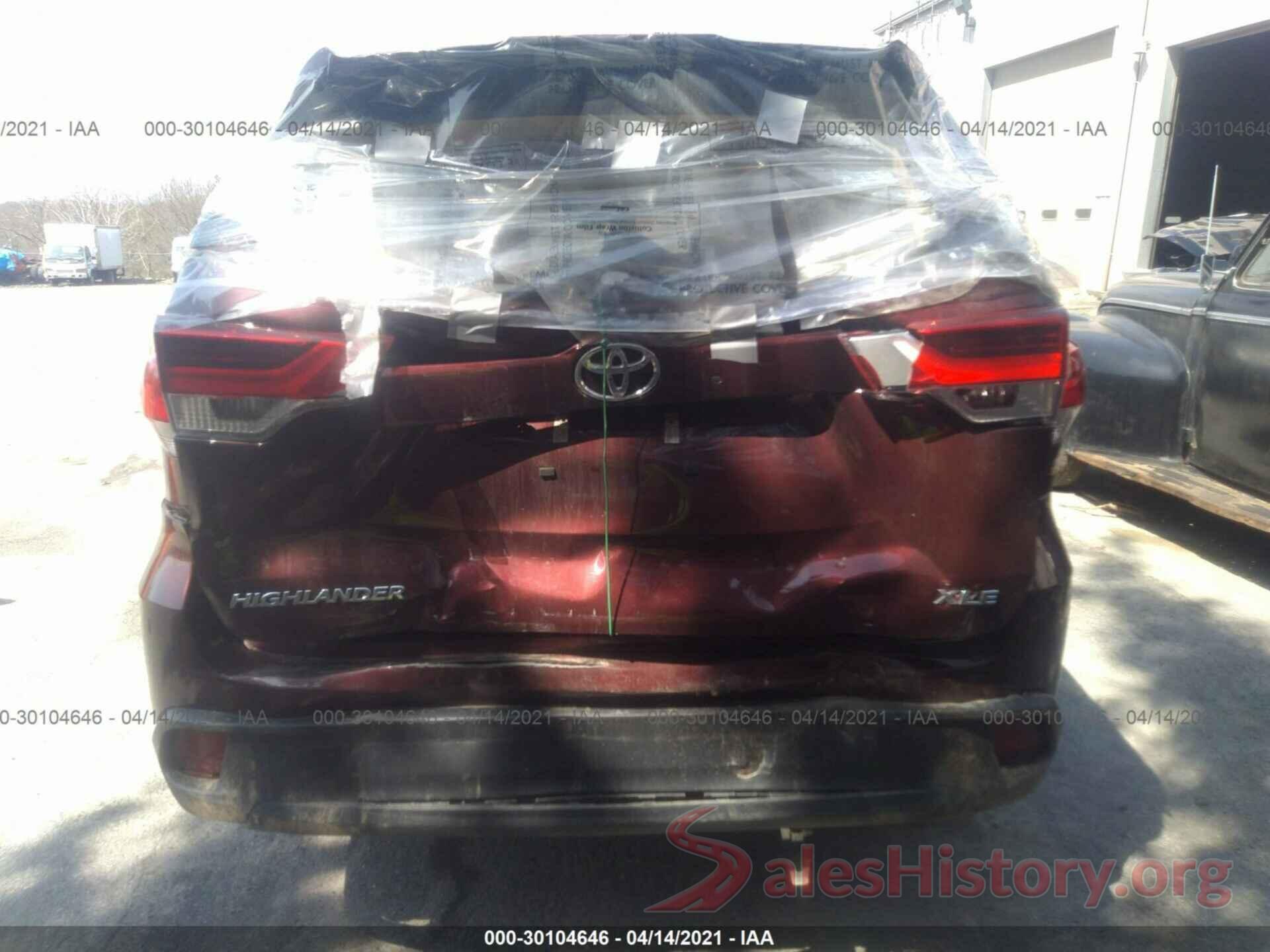 5TDKZRFH1KS313946 2019 TOYOTA HIGHLANDER