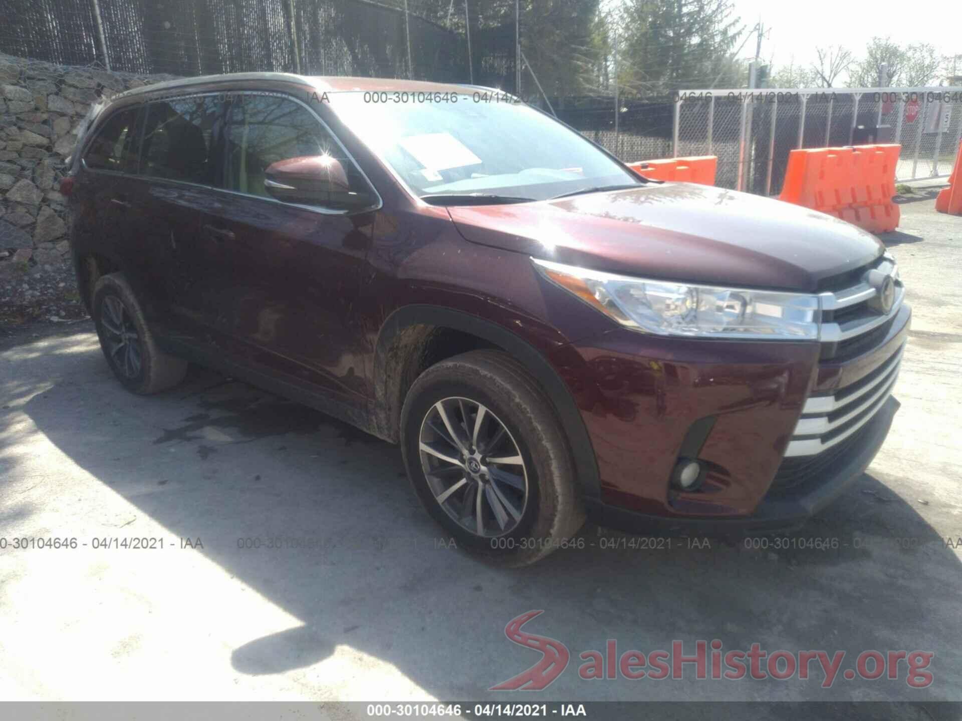 5TDKZRFH1KS313946 2019 TOYOTA HIGHLANDER