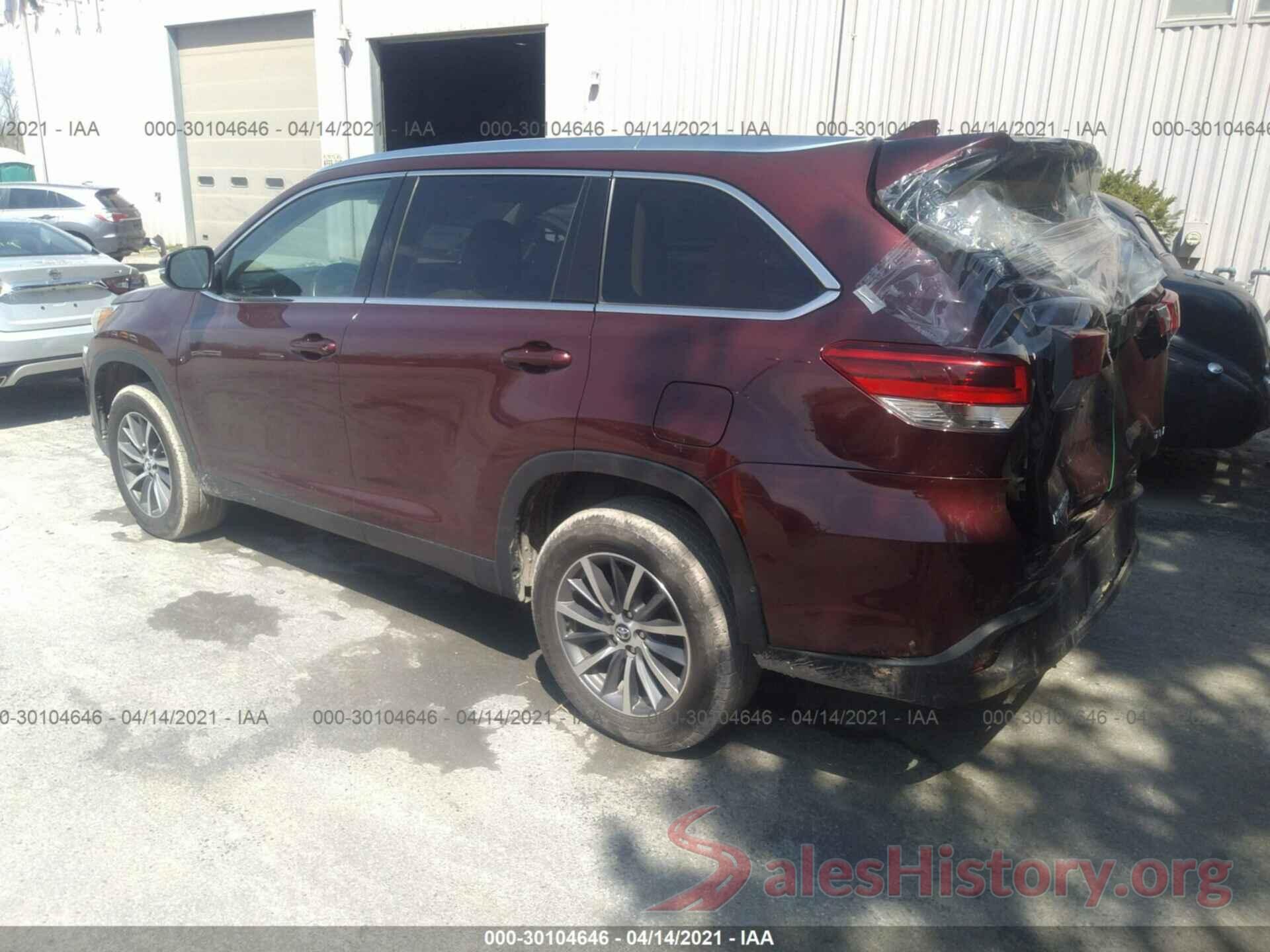 5TDKZRFH1KS313946 2019 TOYOTA HIGHLANDER