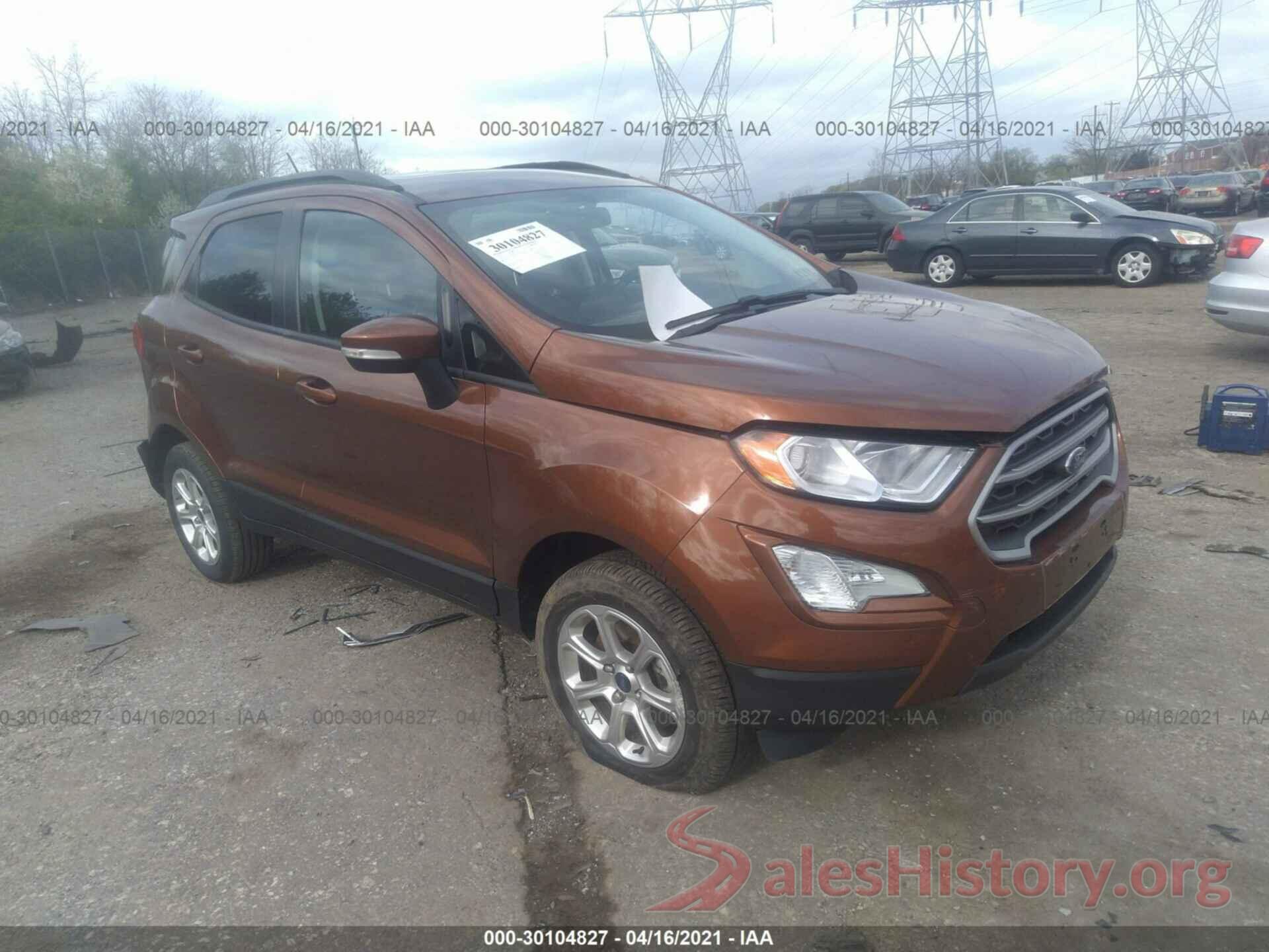 MAJ6S3GL4KC263945 2019 FORD ECOSPORT