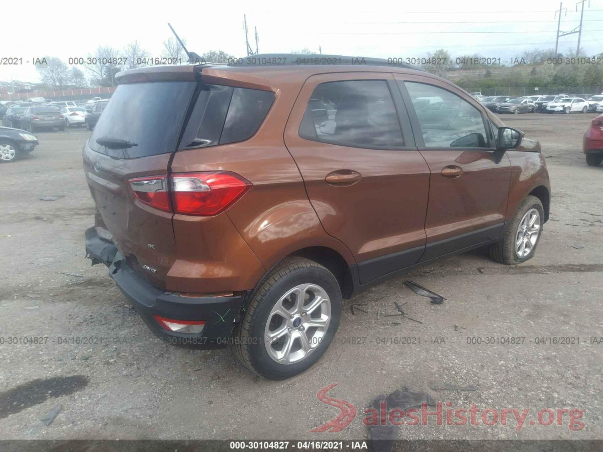 MAJ6S3GL4KC263945 2019 FORD ECOSPORT