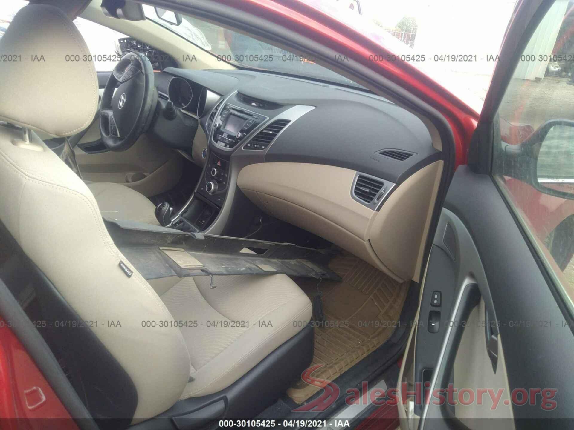 KMHDH4AE0GU600642 2016 HYUNDAI ELANTRA