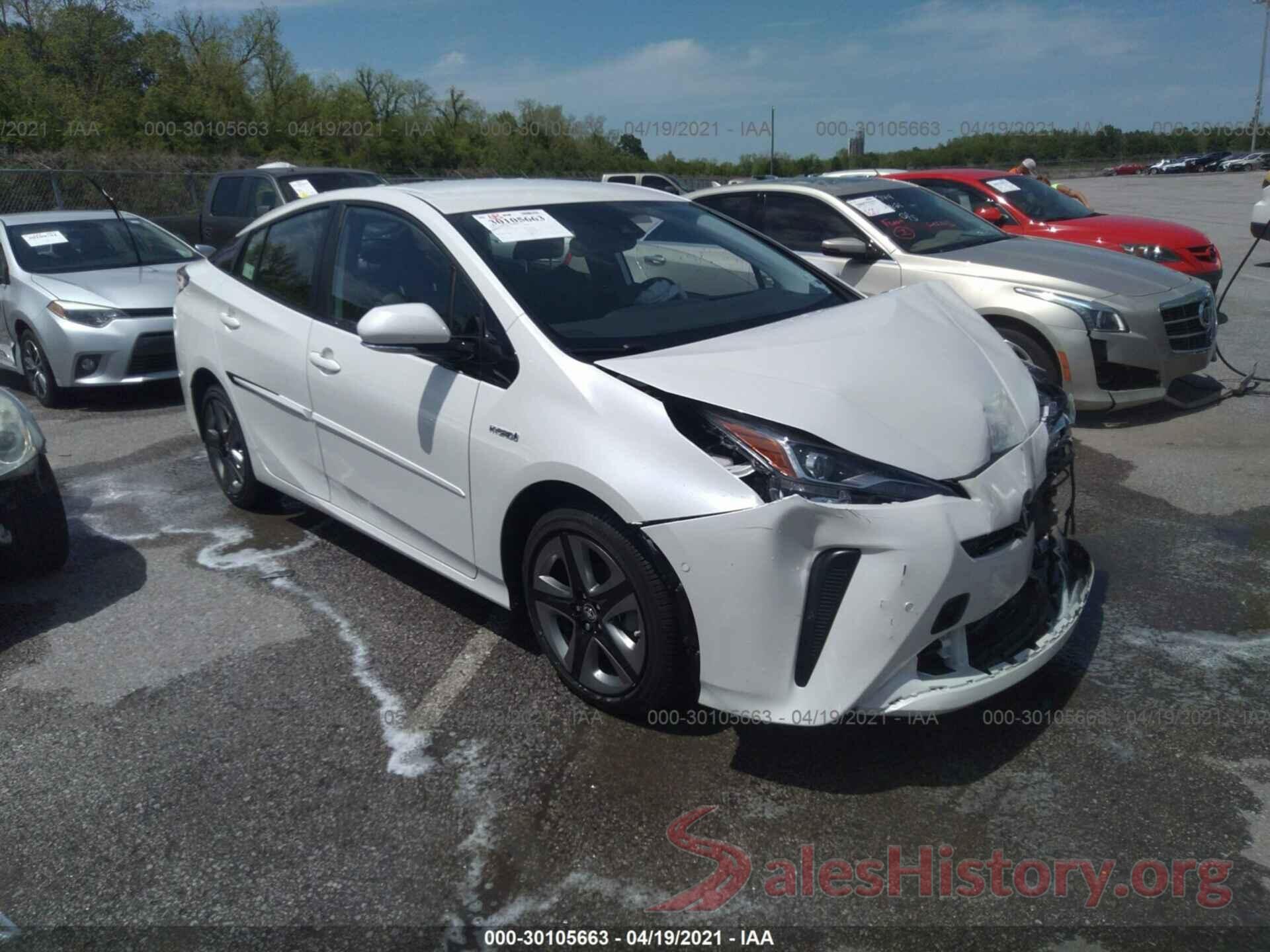 JTDKARFU0L3126267 2020 TOYOTA PRIUS