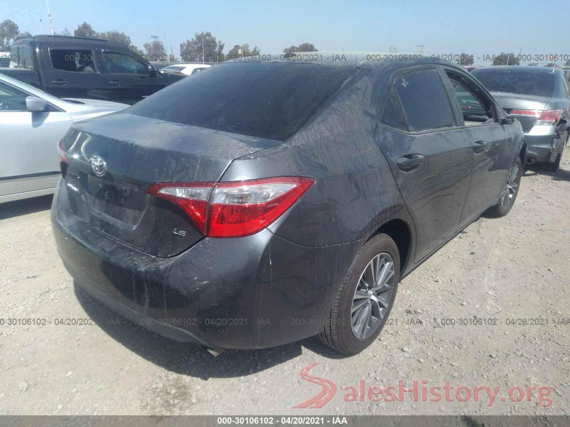 5YFBURHE5GP525024 2016 TOYOTA COROLLA