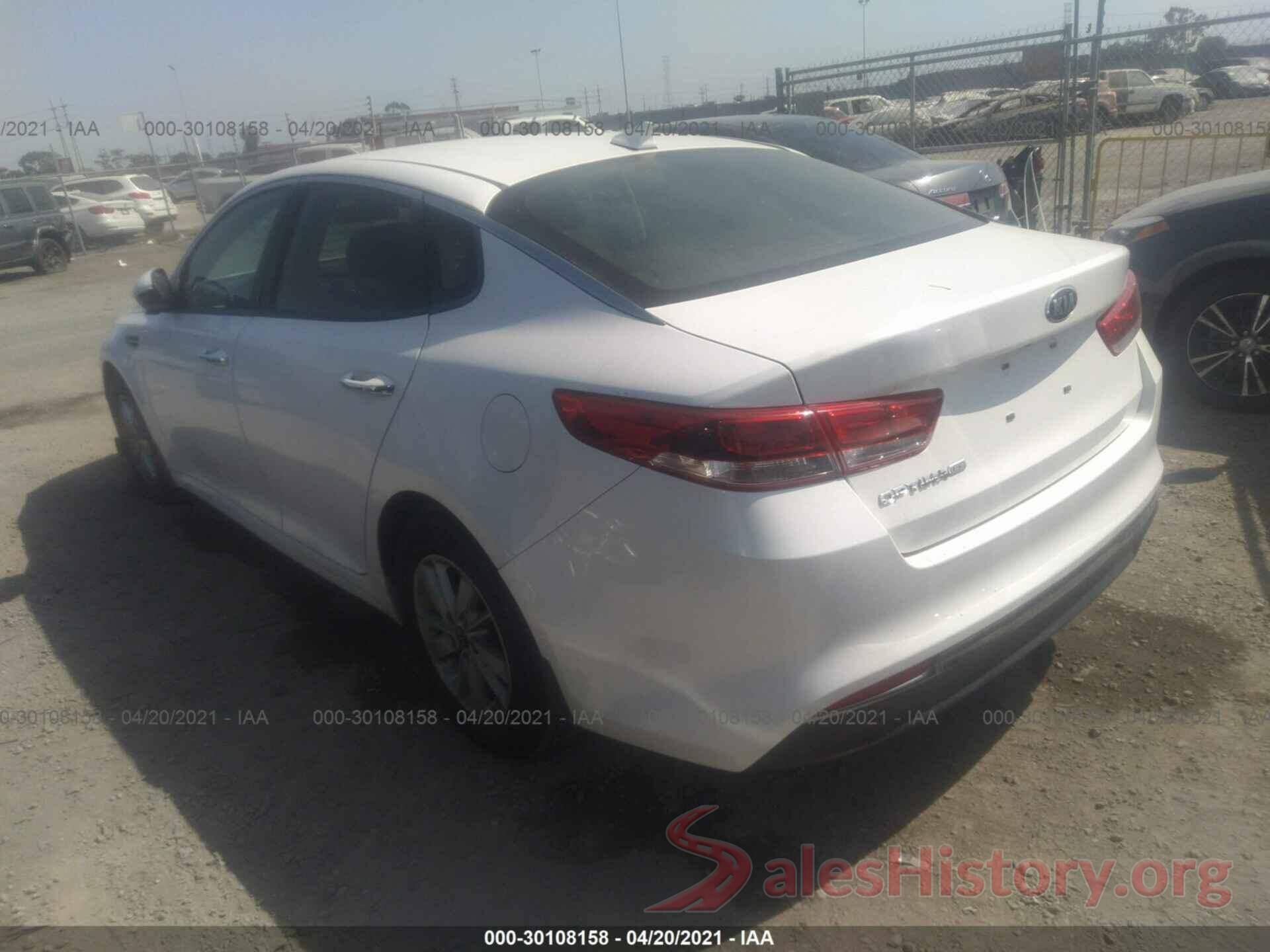 KNAGT4L31G5070023 2016 KIA OPTIMA