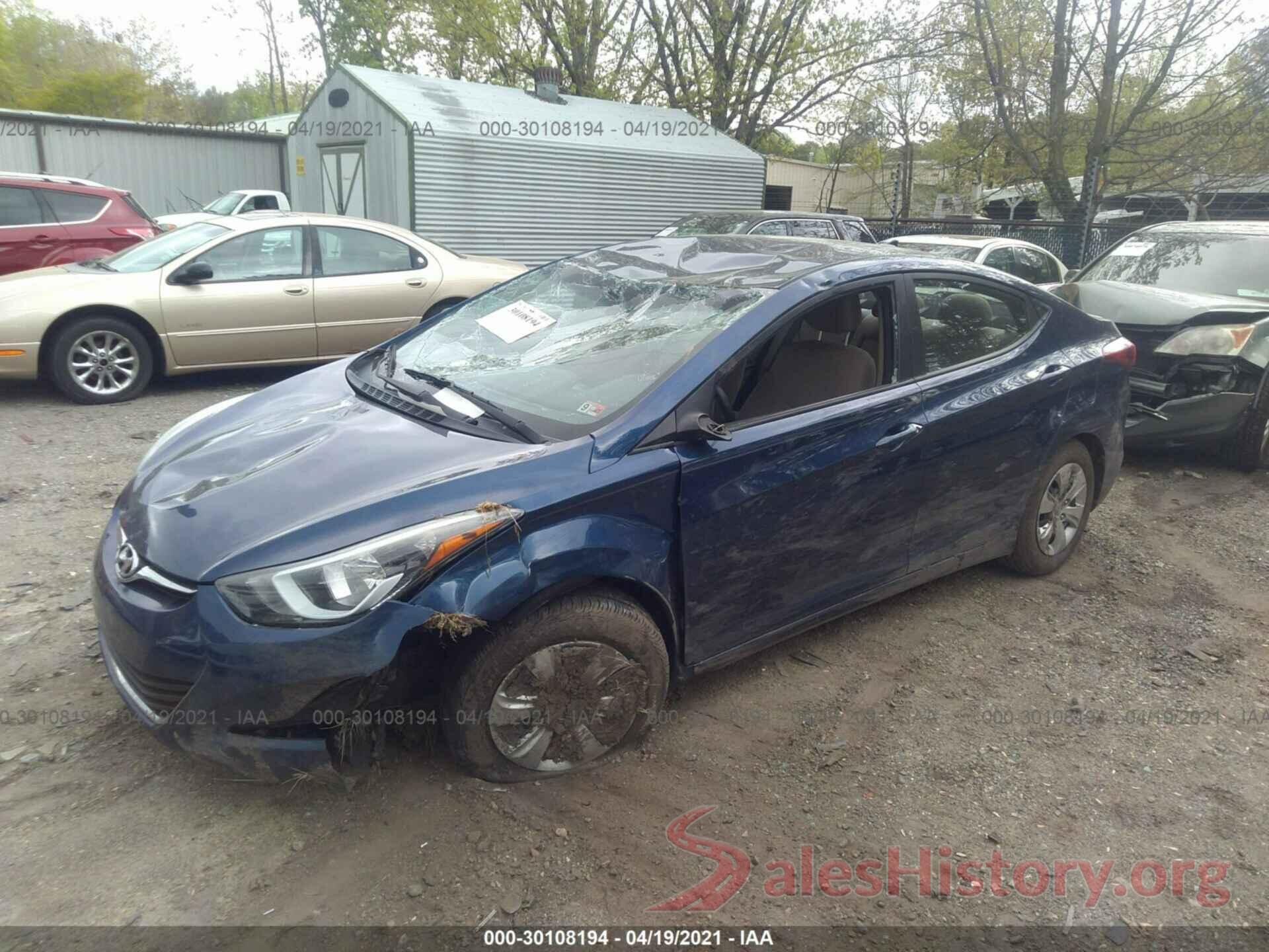 5NPDH4AE3GH789463 2016 HYUNDAI ELANTRA