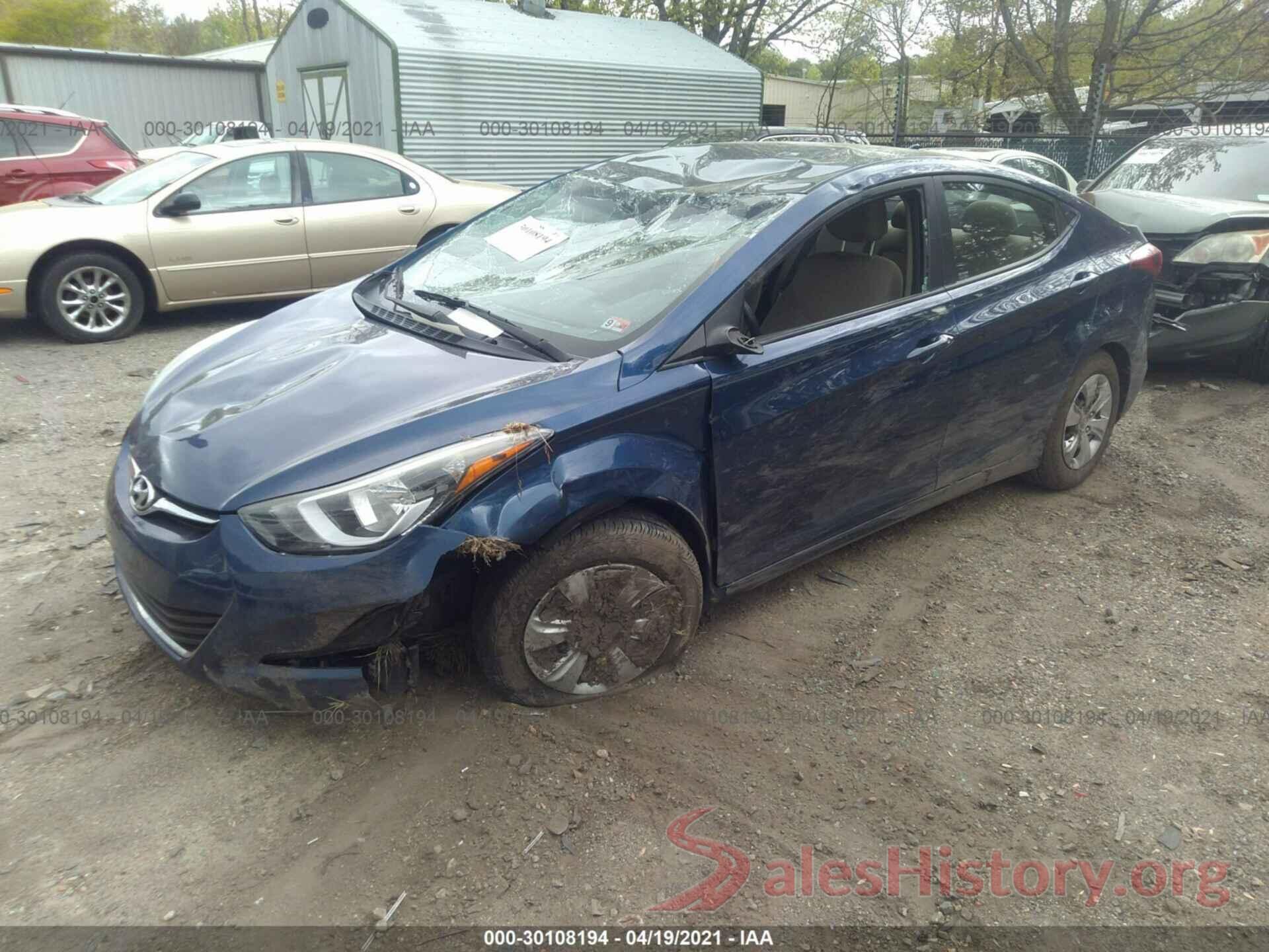 5NPDH4AE3GH789463 2016 HYUNDAI ELANTRA