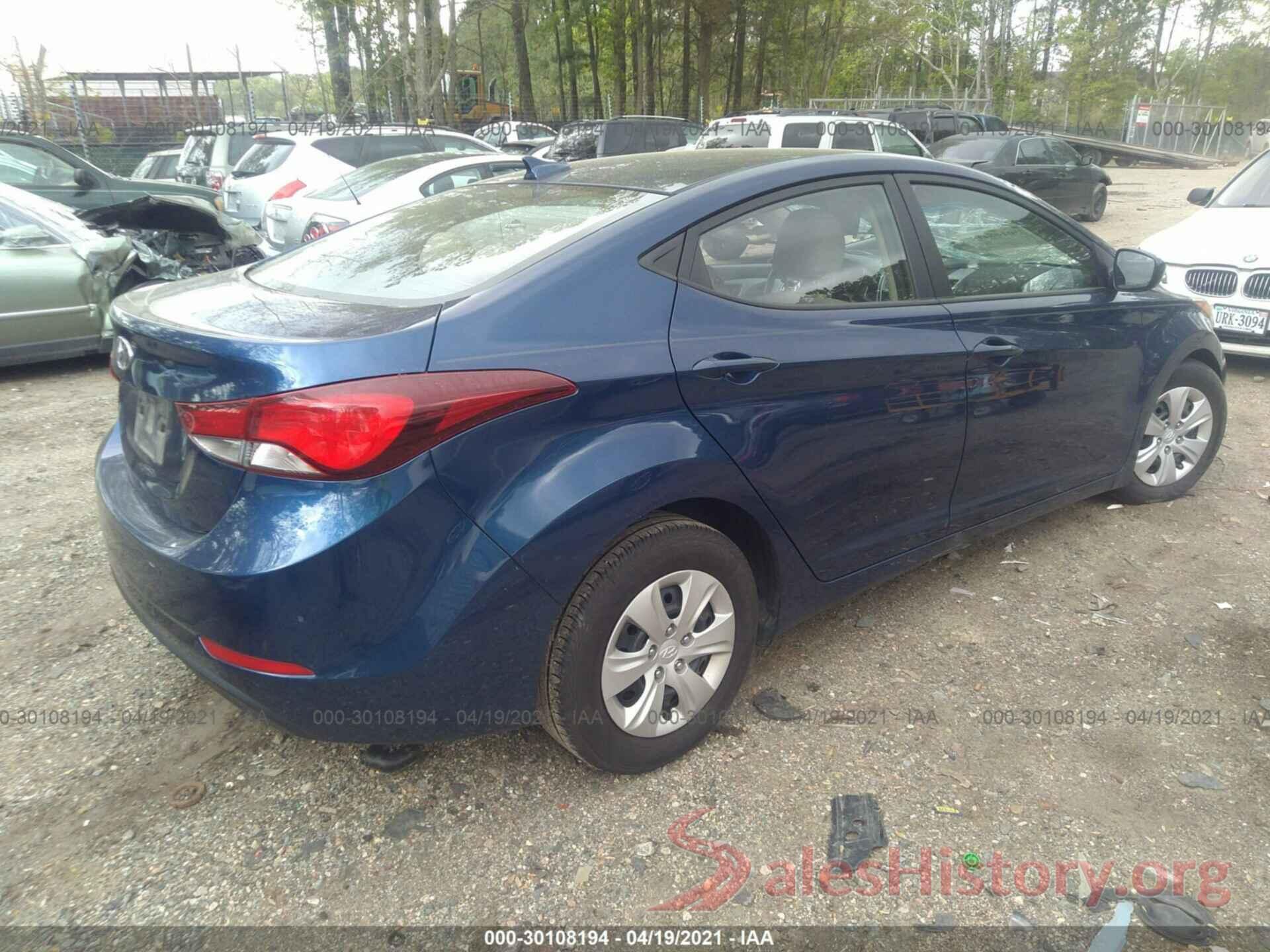 5NPDH4AE3GH789463 2016 HYUNDAI ELANTRA