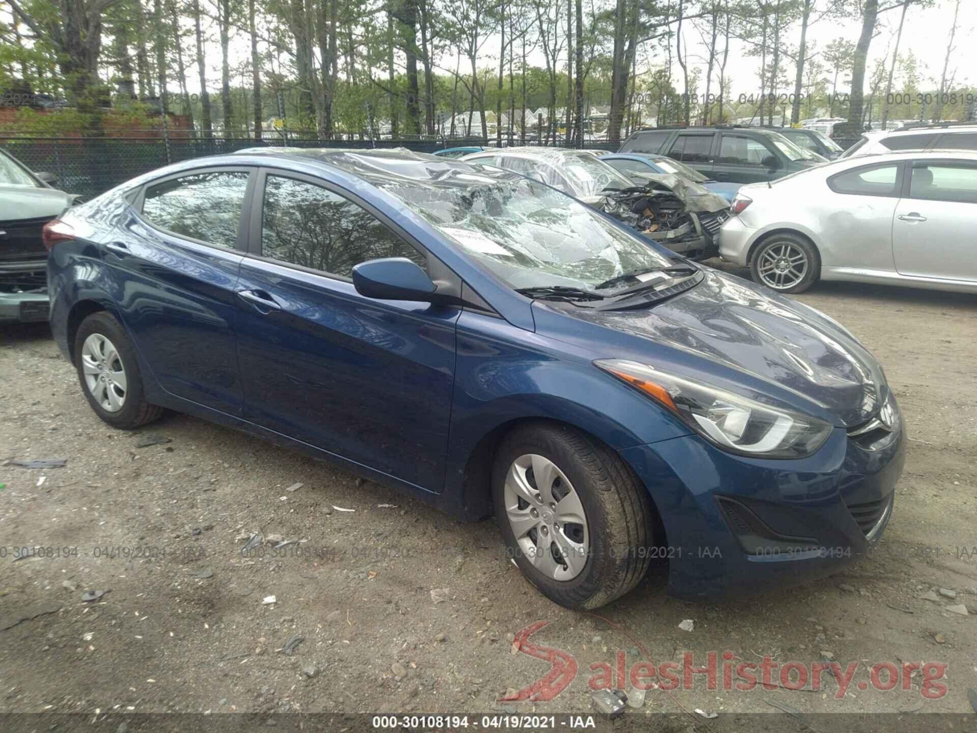 5NPDH4AE3GH789463 2016 HYUNDAI ELANTRA