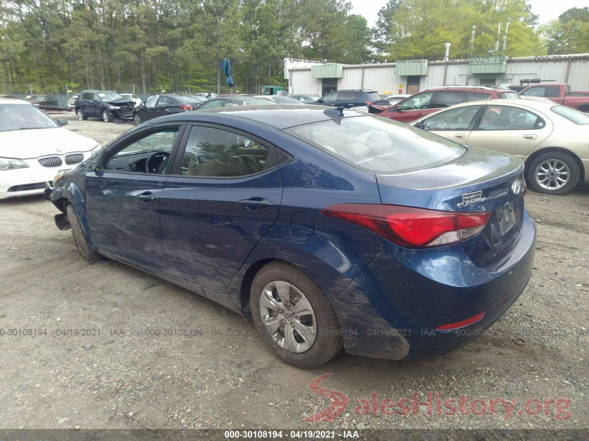 5NPDH4AE3GH789463 2016 HYUNDAI ELANTRA