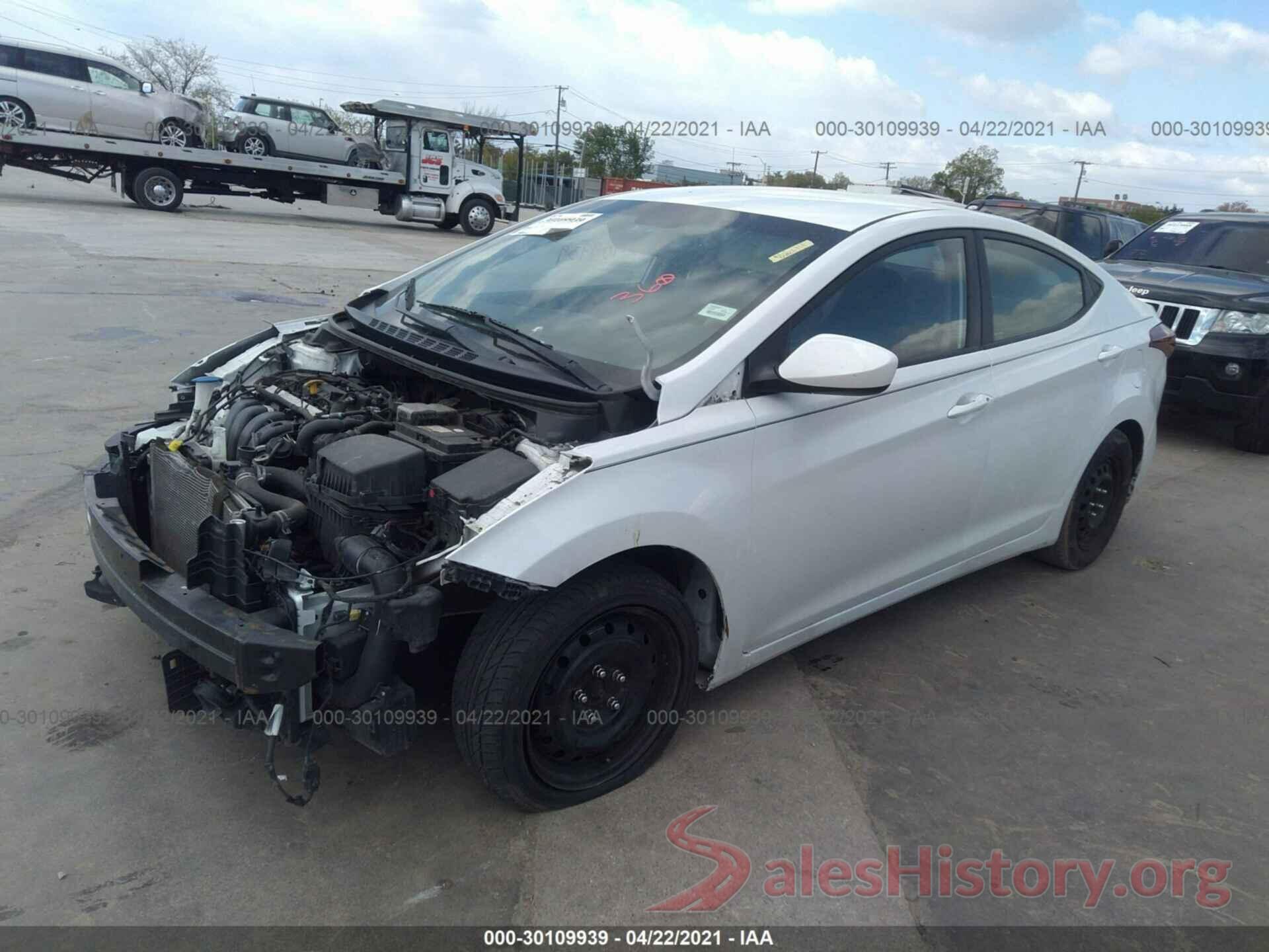 5NPDH4AE8GH724026 2016 HYUNDAI ELANTRA