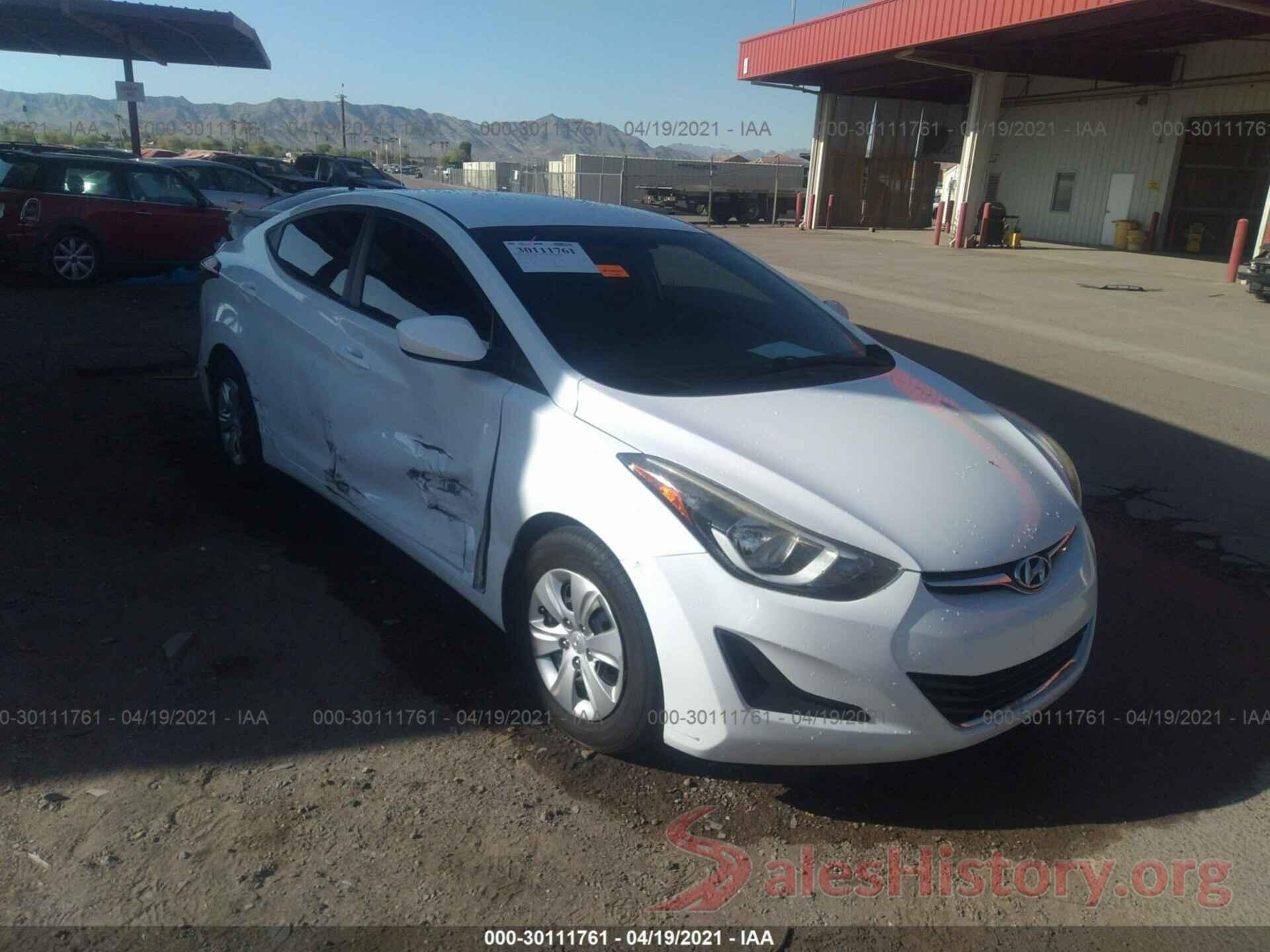 5NPDH4AE1GH701512 2016 HYUNDAI ELANTRA