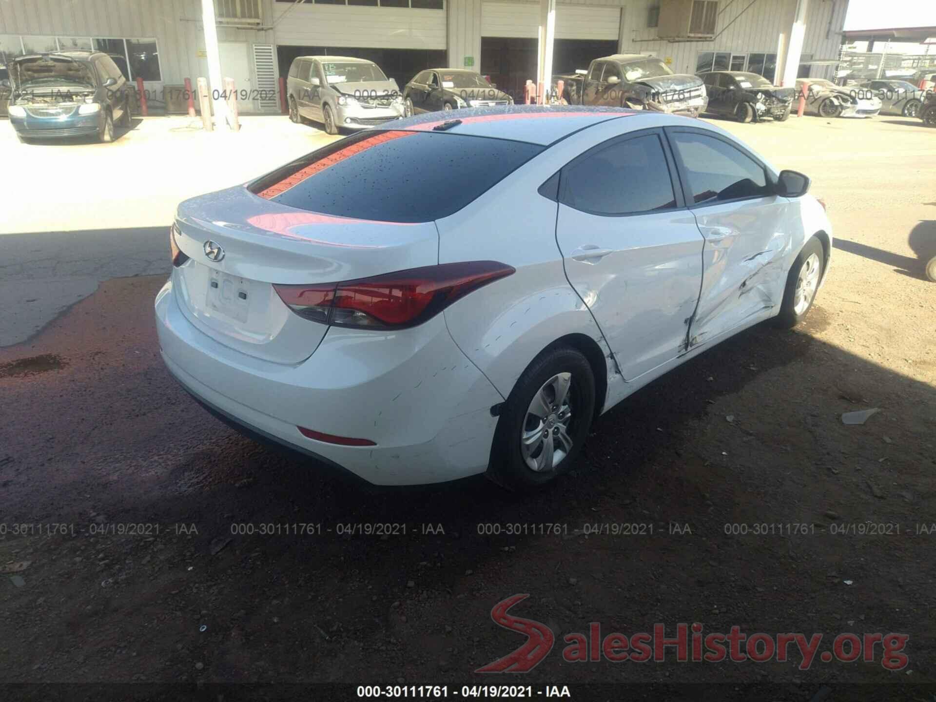 5NPDH4AE1GH701512 2016 HYUNDAI ELANTRA