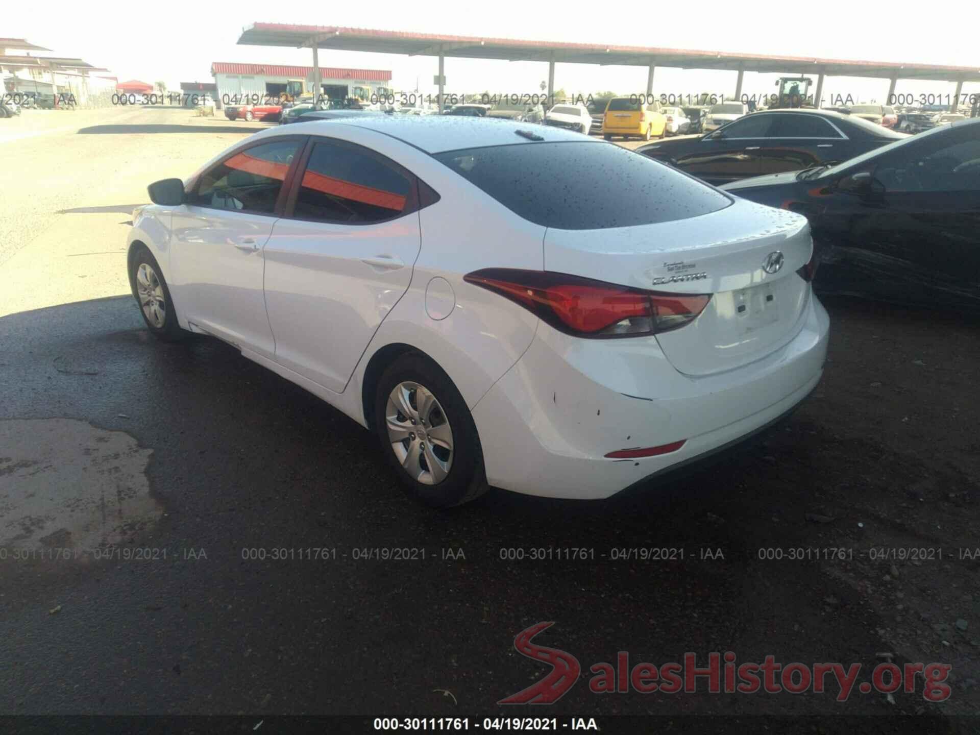 5NPDH4AE1GH701512 2016 HYUNDAI ELANTRA