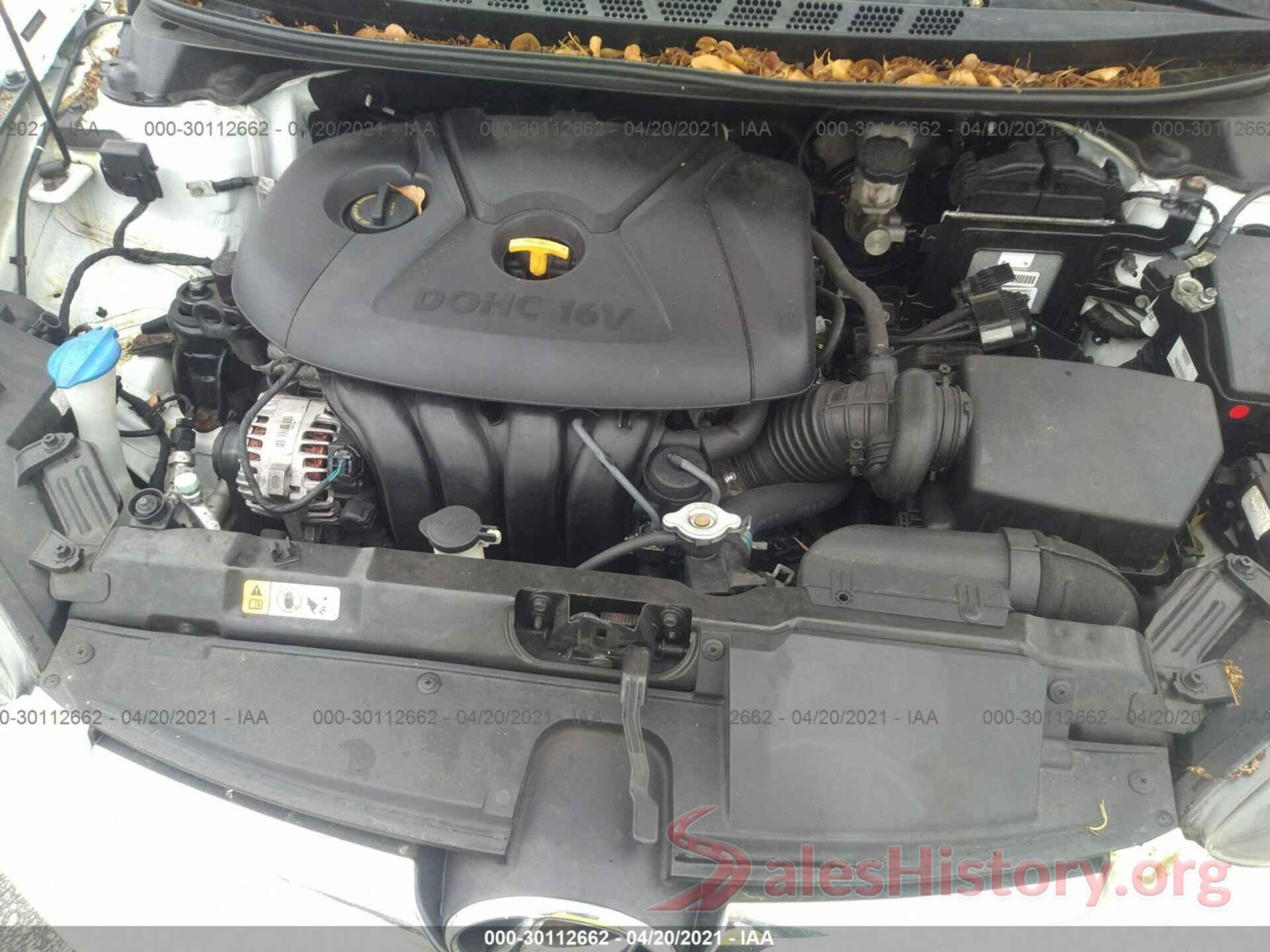 5NPDH4AE6GH665557 2016 HYUNDAI ELANTRA