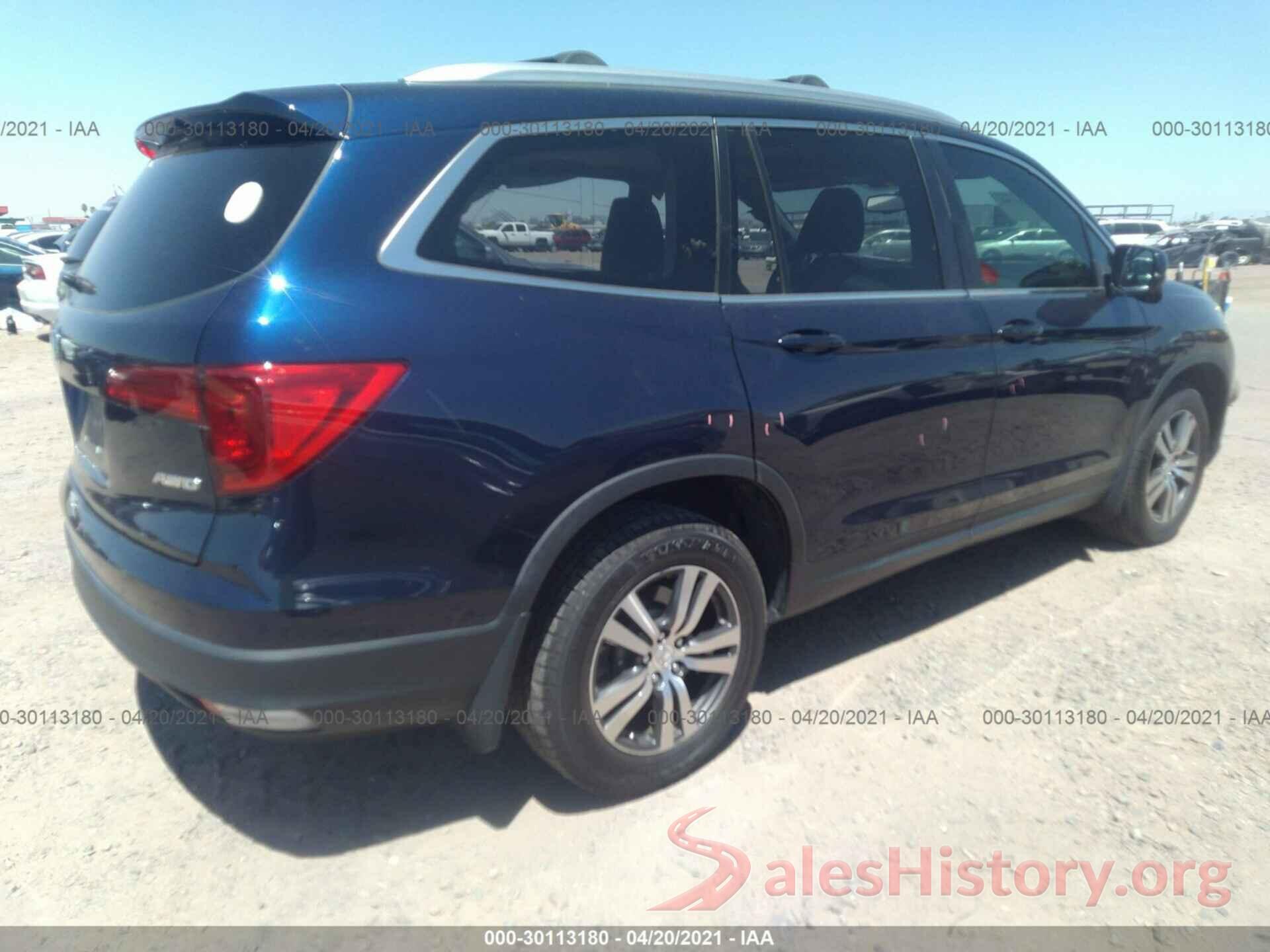 5FNYF6H5XHB001660 2017 HONDA PILOT