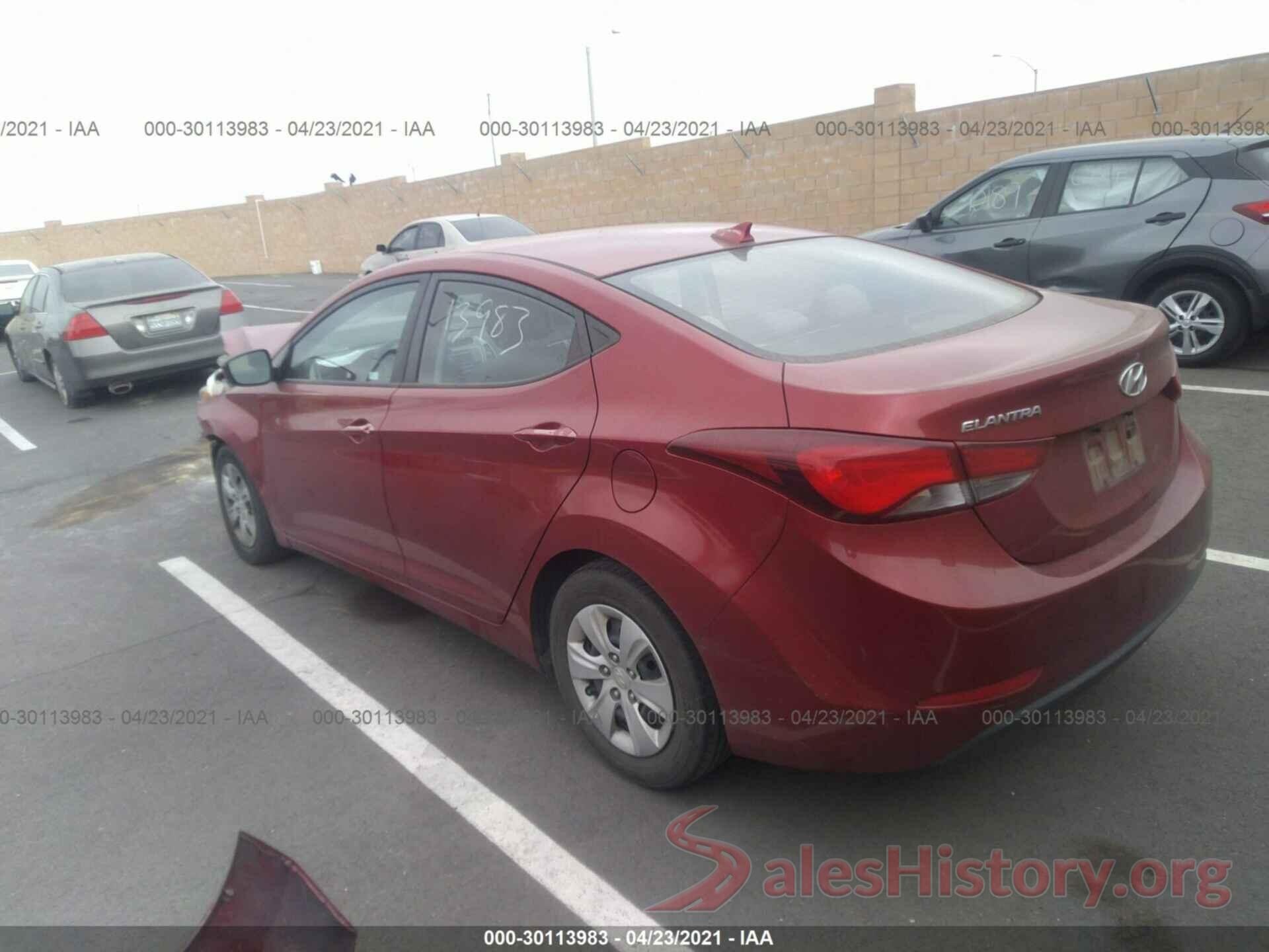 5NPDH4AE7GH692959 2016 HYUNDAI ELANTRA