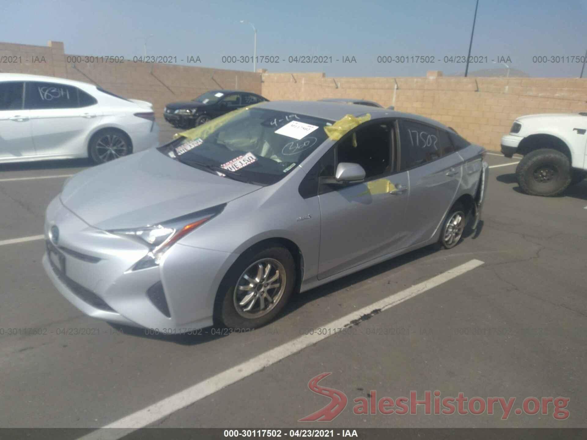 JTDKBRFU8H3541020 2017 TOYOTA PRIUS