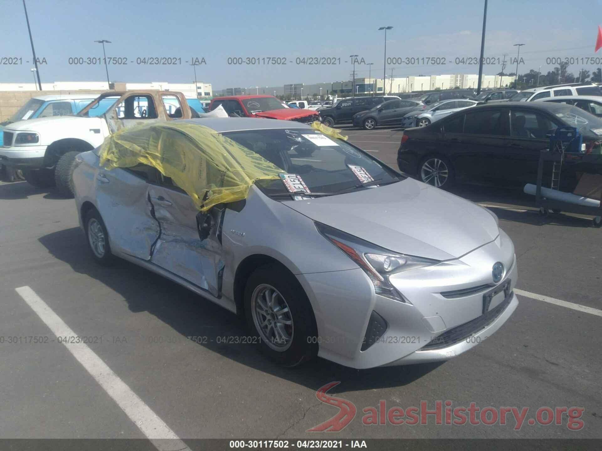 JTDKBRFU8H3541020 2017 TOYOTA PRIUS