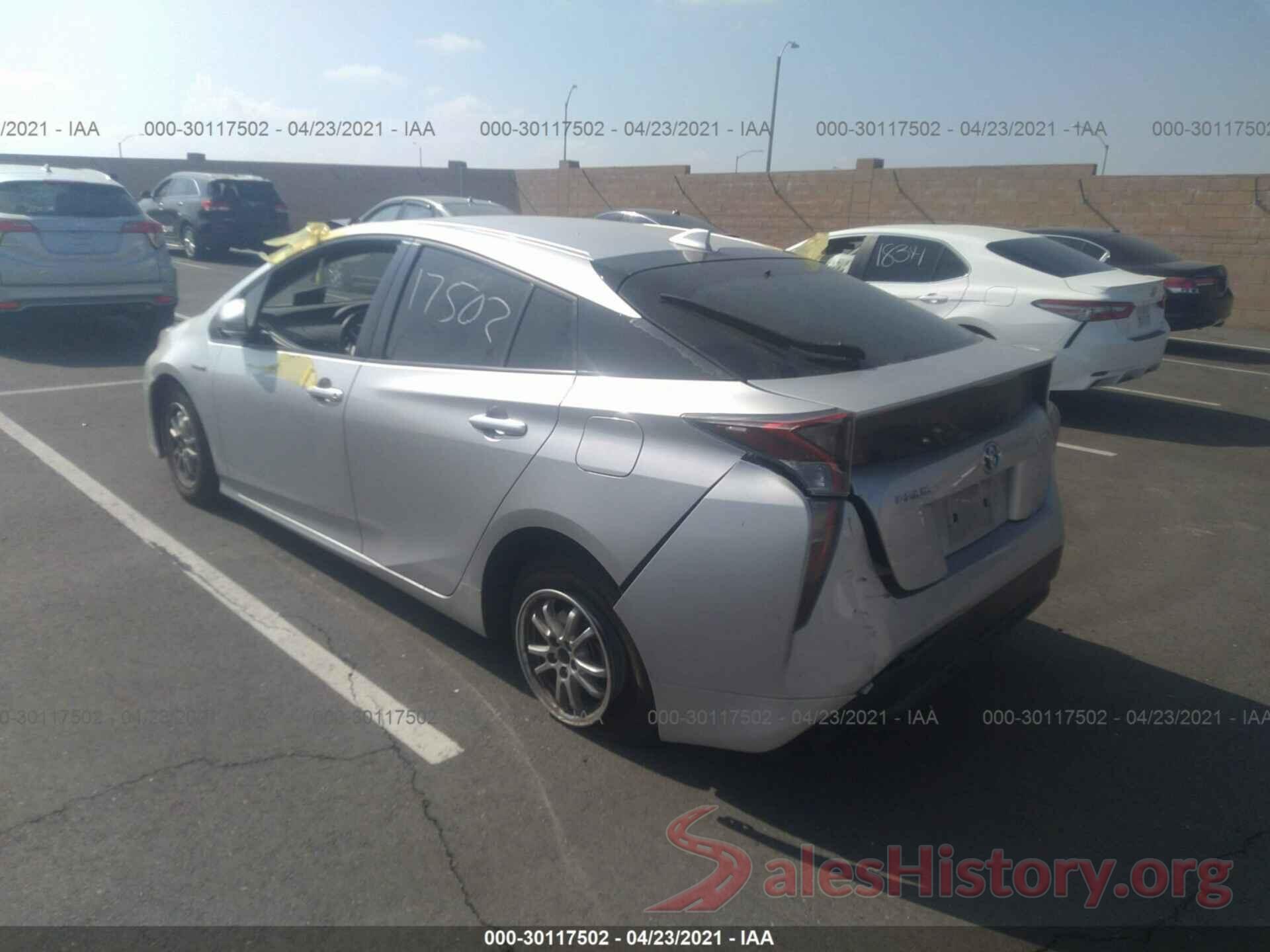 JTDKBRFU8H3541020 2017 TOYOTA PRIUS