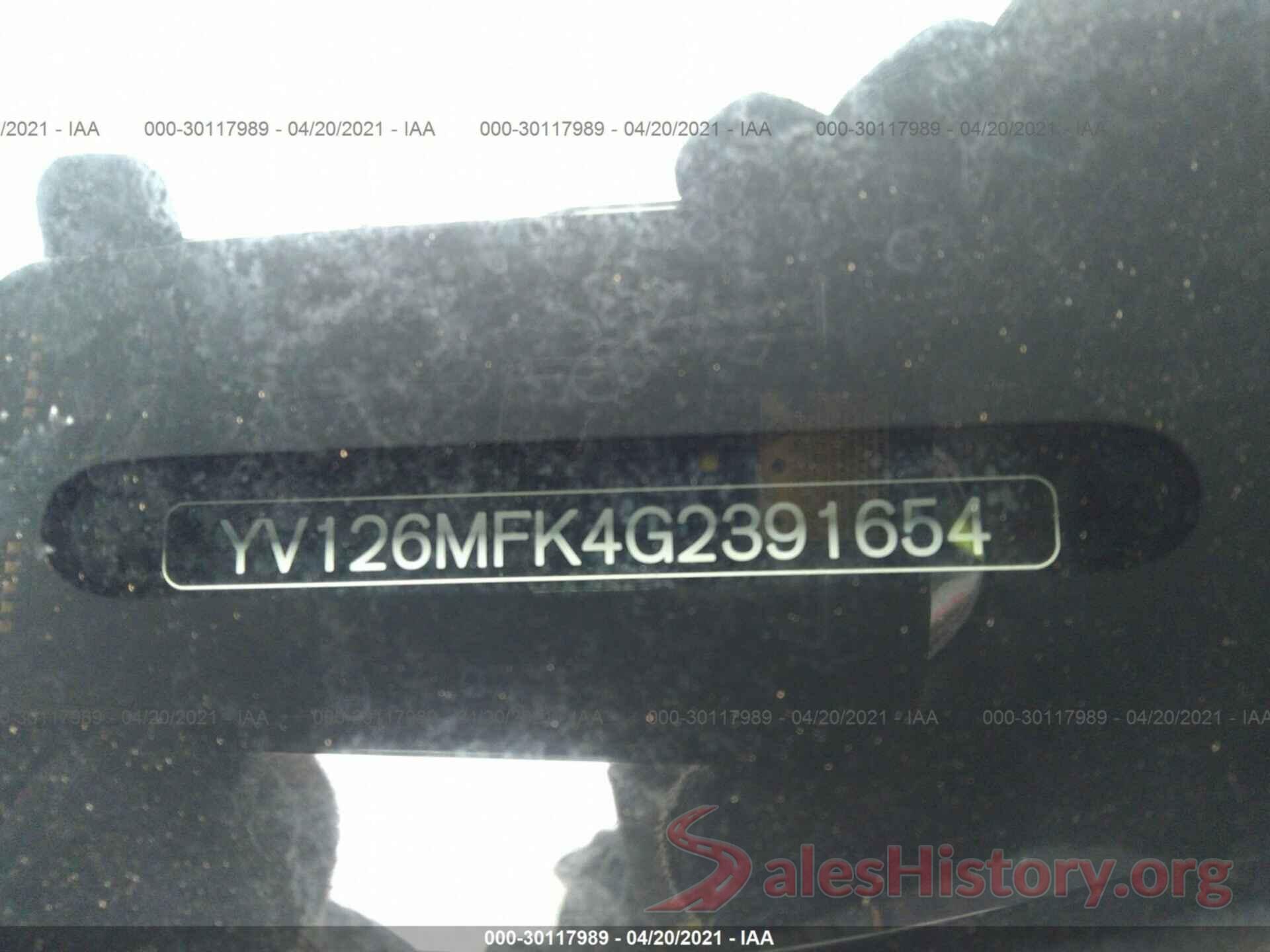 YV126MFK4G2391654 2016 VOLVO S60