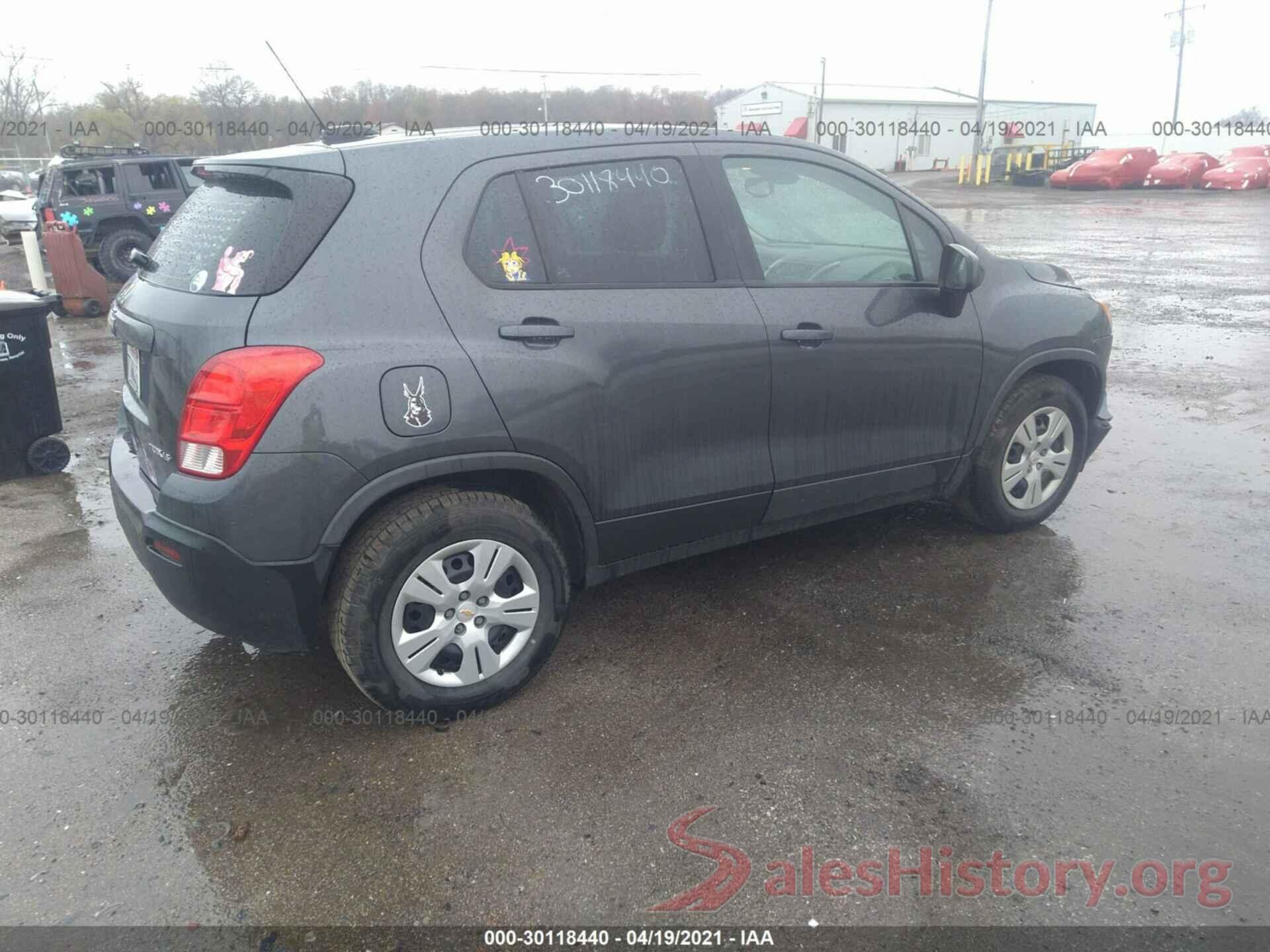 3GNCJKSB0GL260827 2016 CHEVROLET TRAX