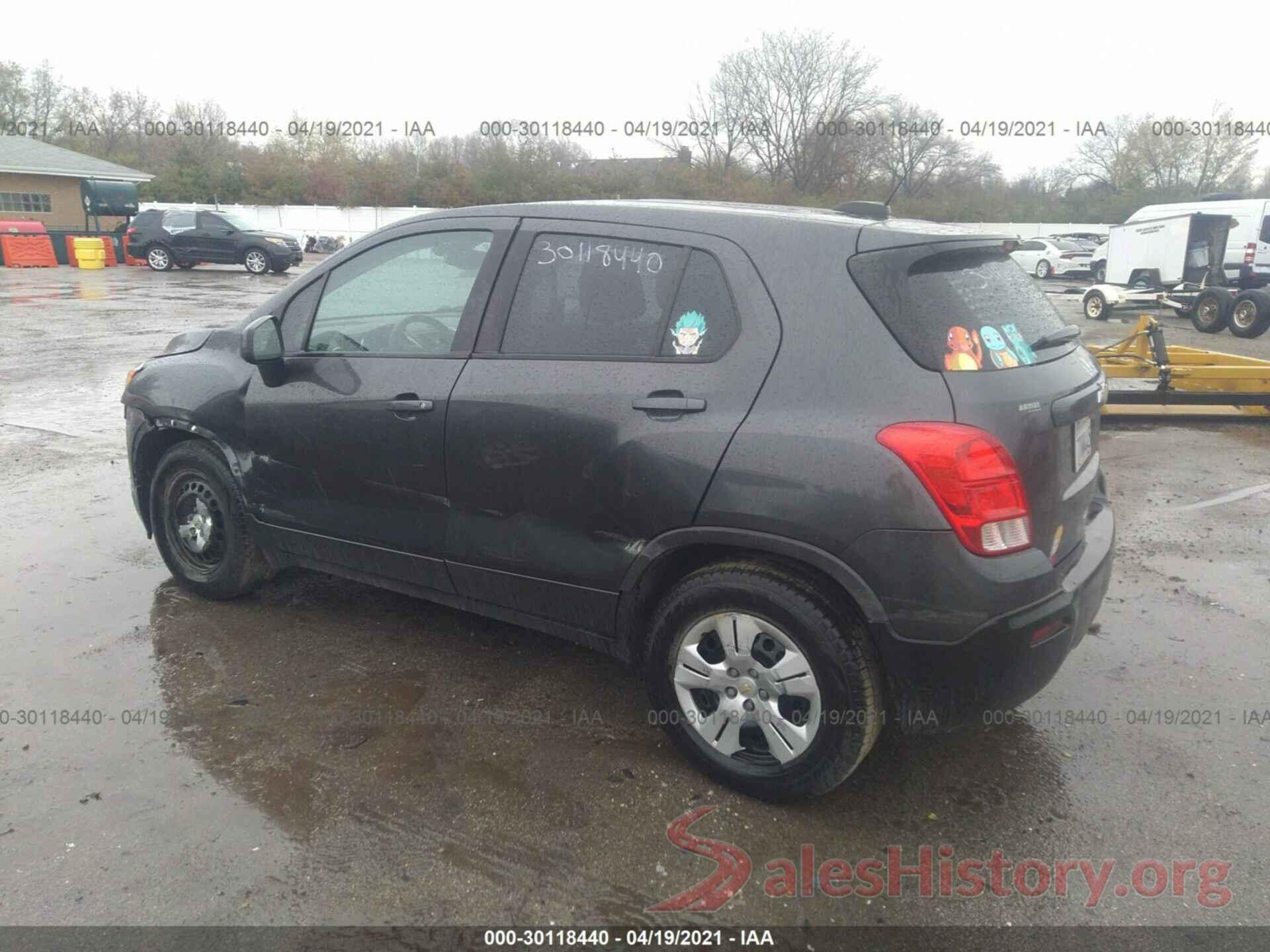 3GNCJKSB0GL260827 2016 CHEVROLET TRAX