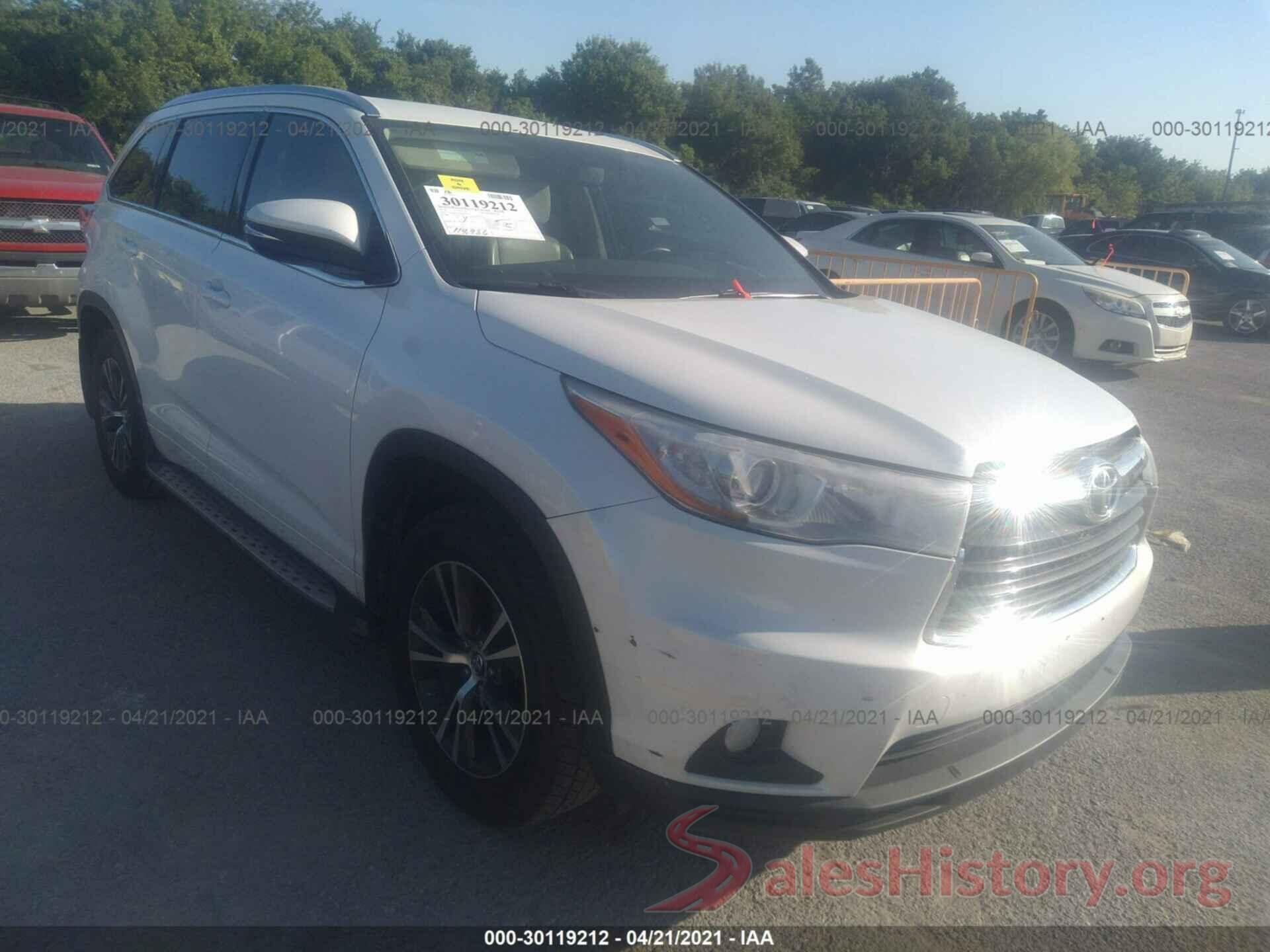 5TDKKRFH0GS147642 2016 TOYOTA HIGHLANDER