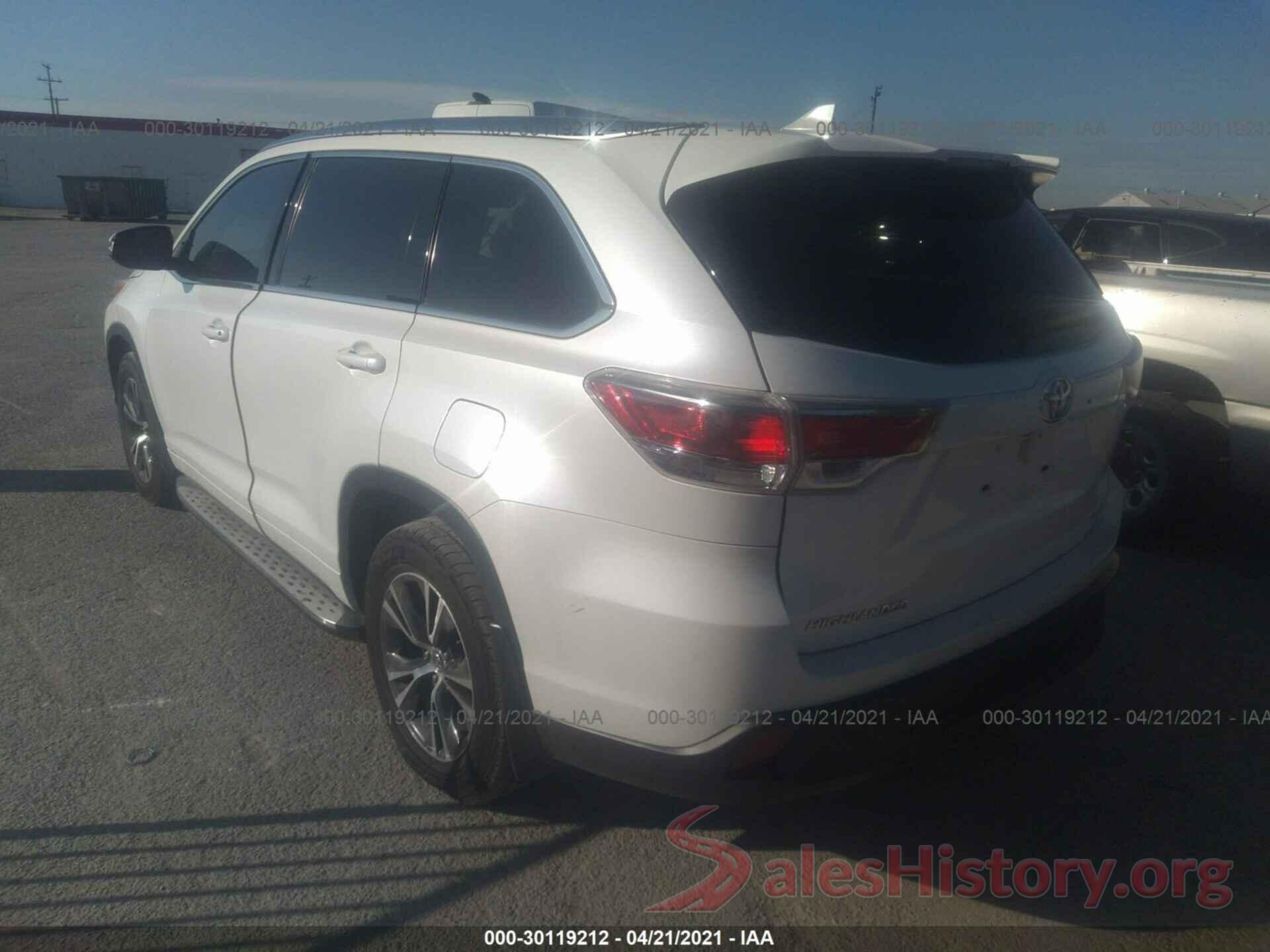 5TDKKRFH0GS147642 2016 TOYOTA HIGHLANDER