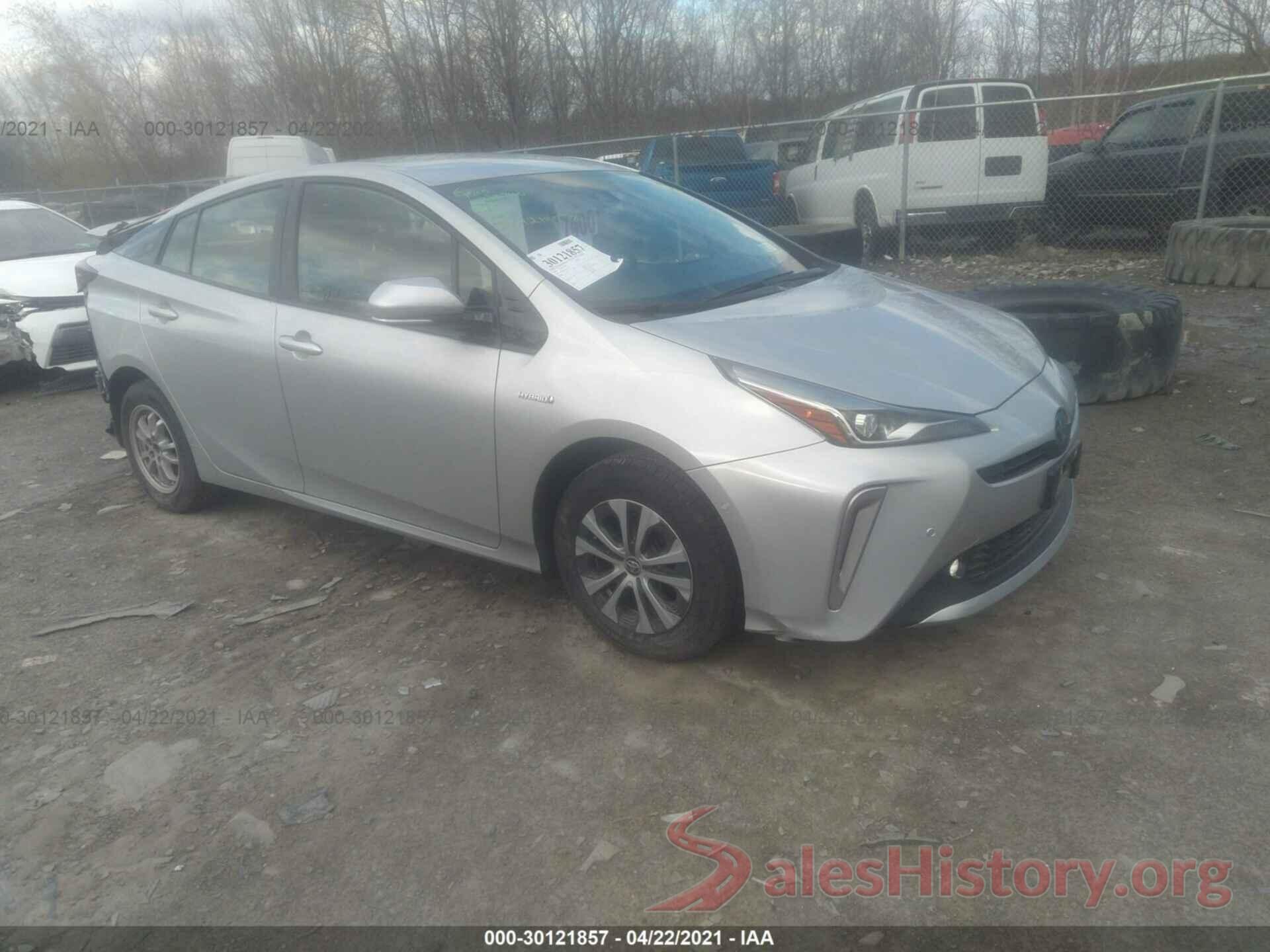 JTDL9RFUXL3014833 2020 TOYOTA PRIUS